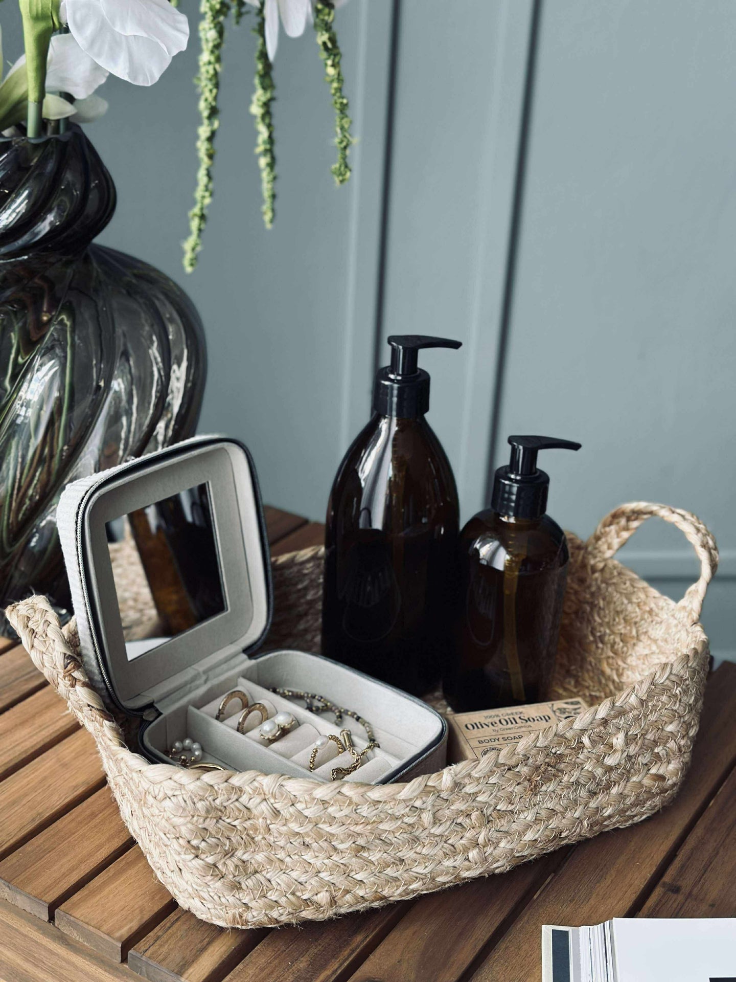 Korg med handtag - Jute