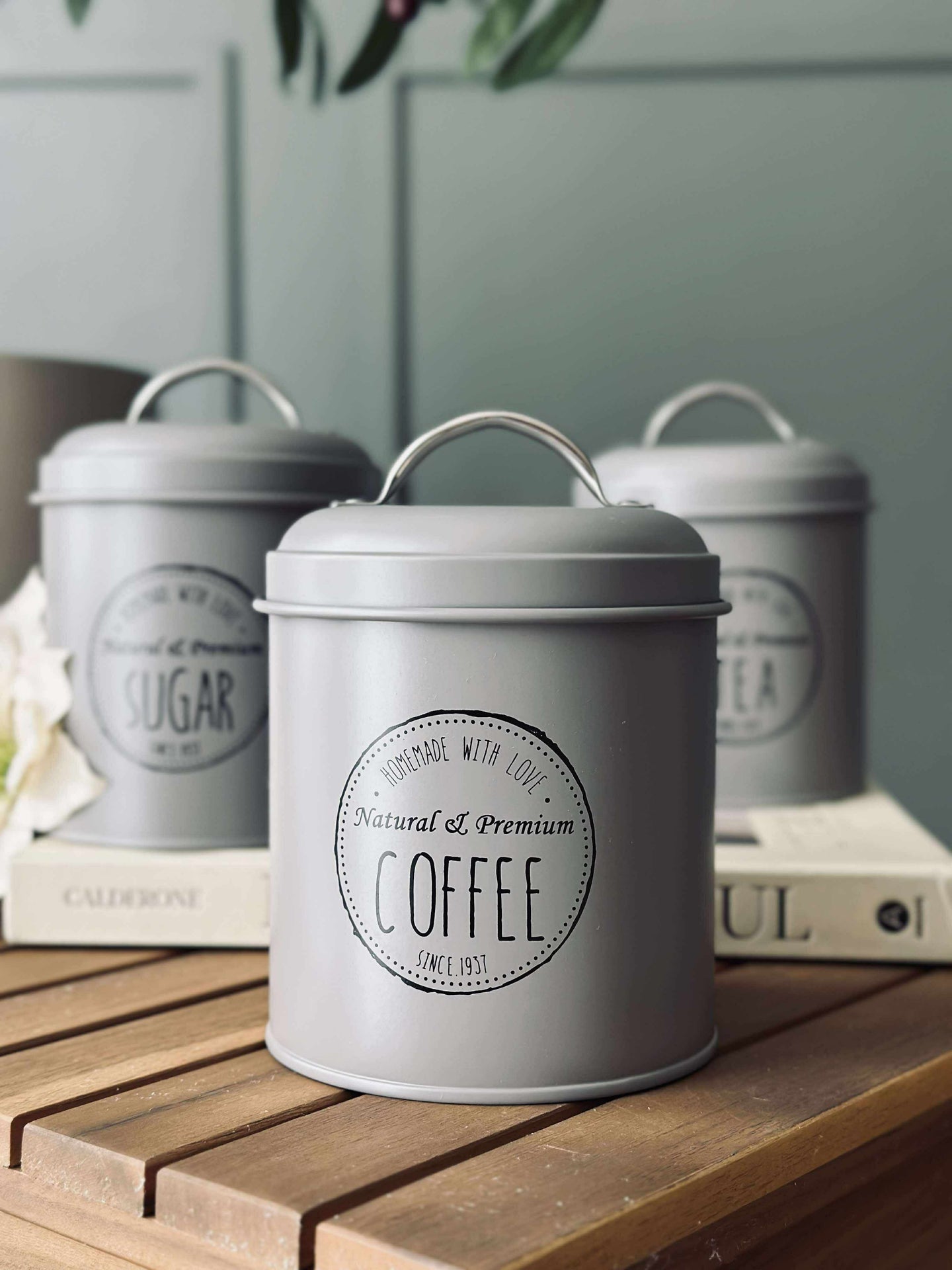 Förvaringsburkar 3 st - Mocca