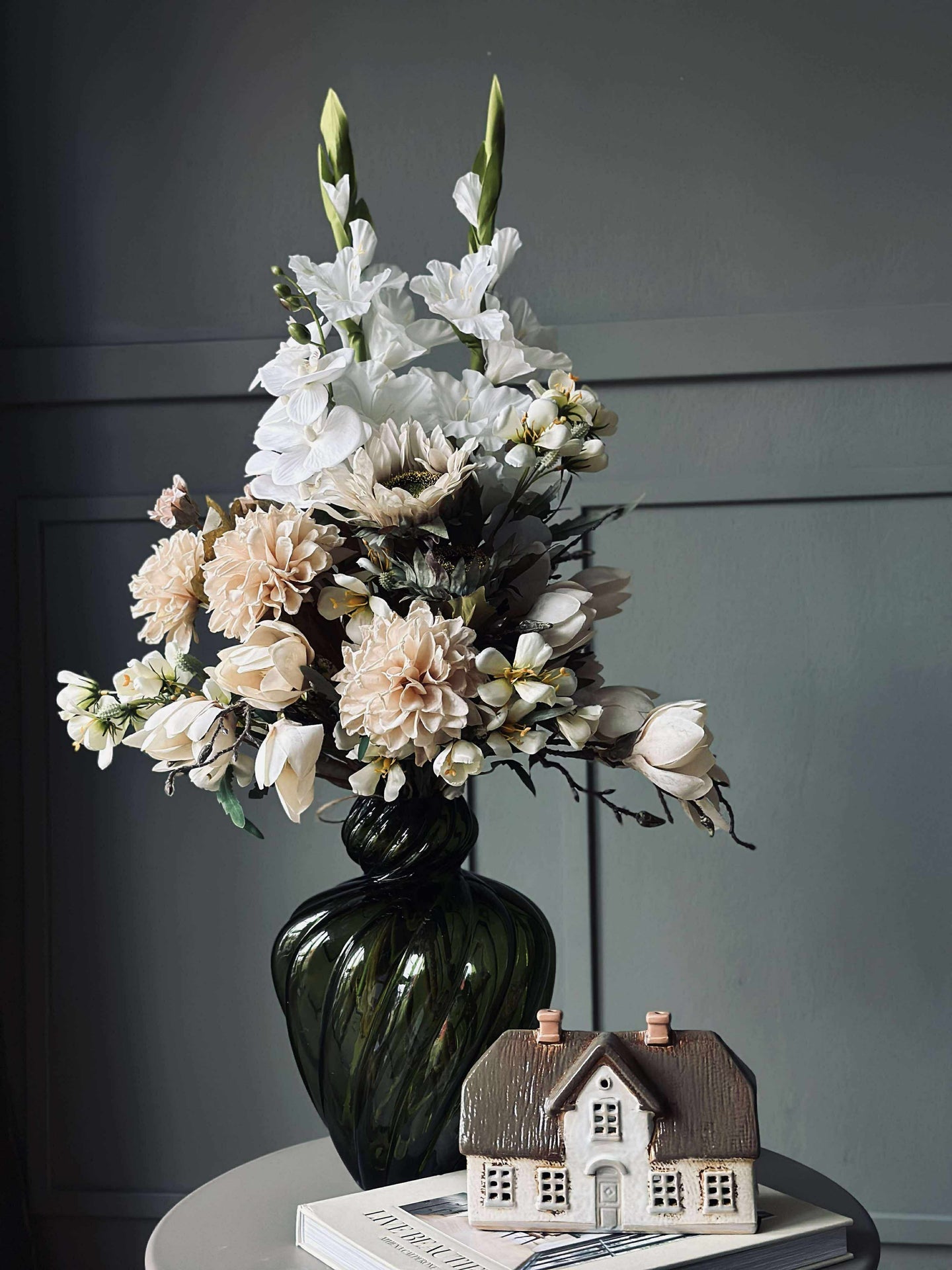 Vas ART grön munblåst