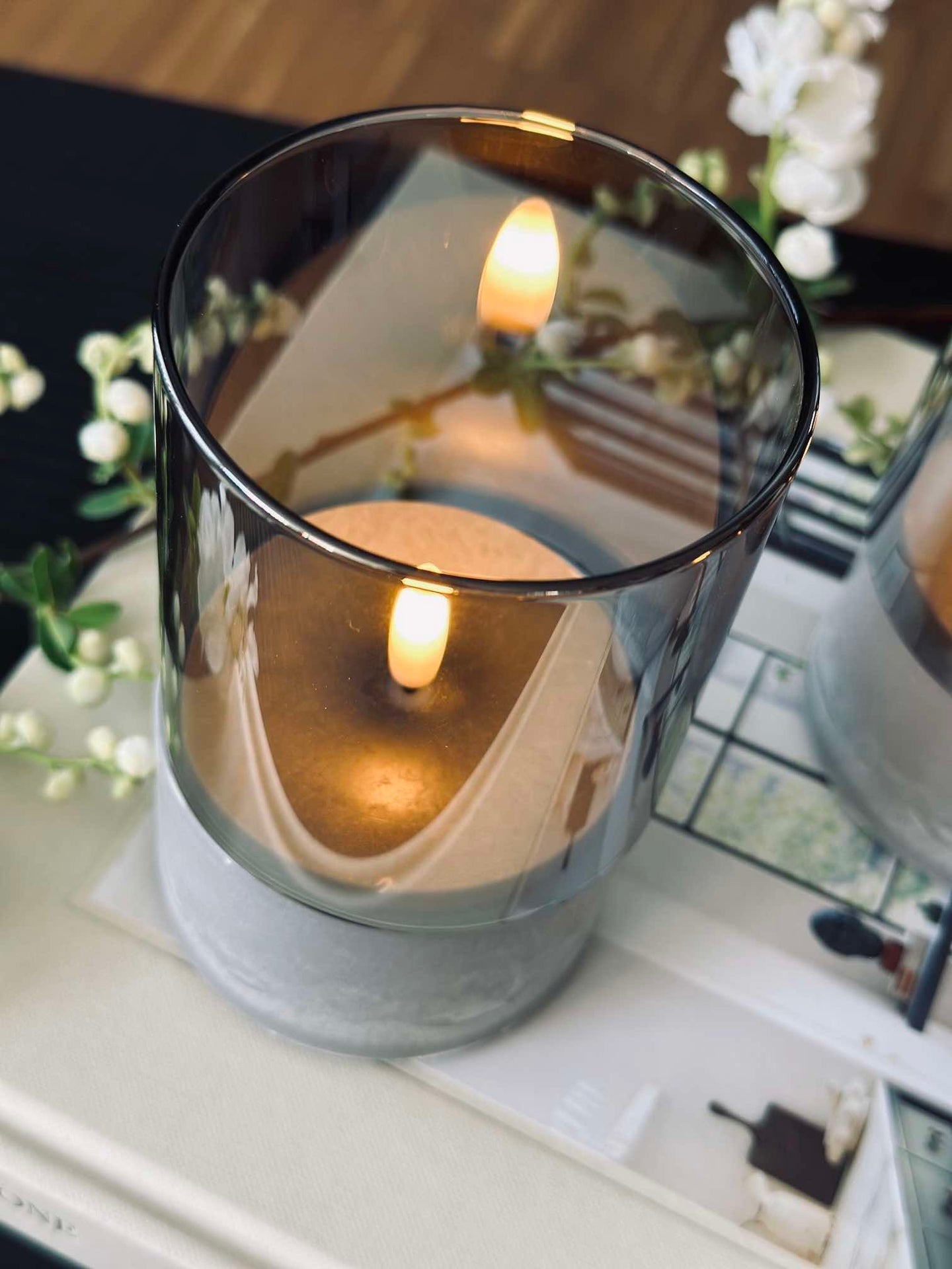 LED GREY Cylinder Set med 3 st - Godkänd för inne och ute