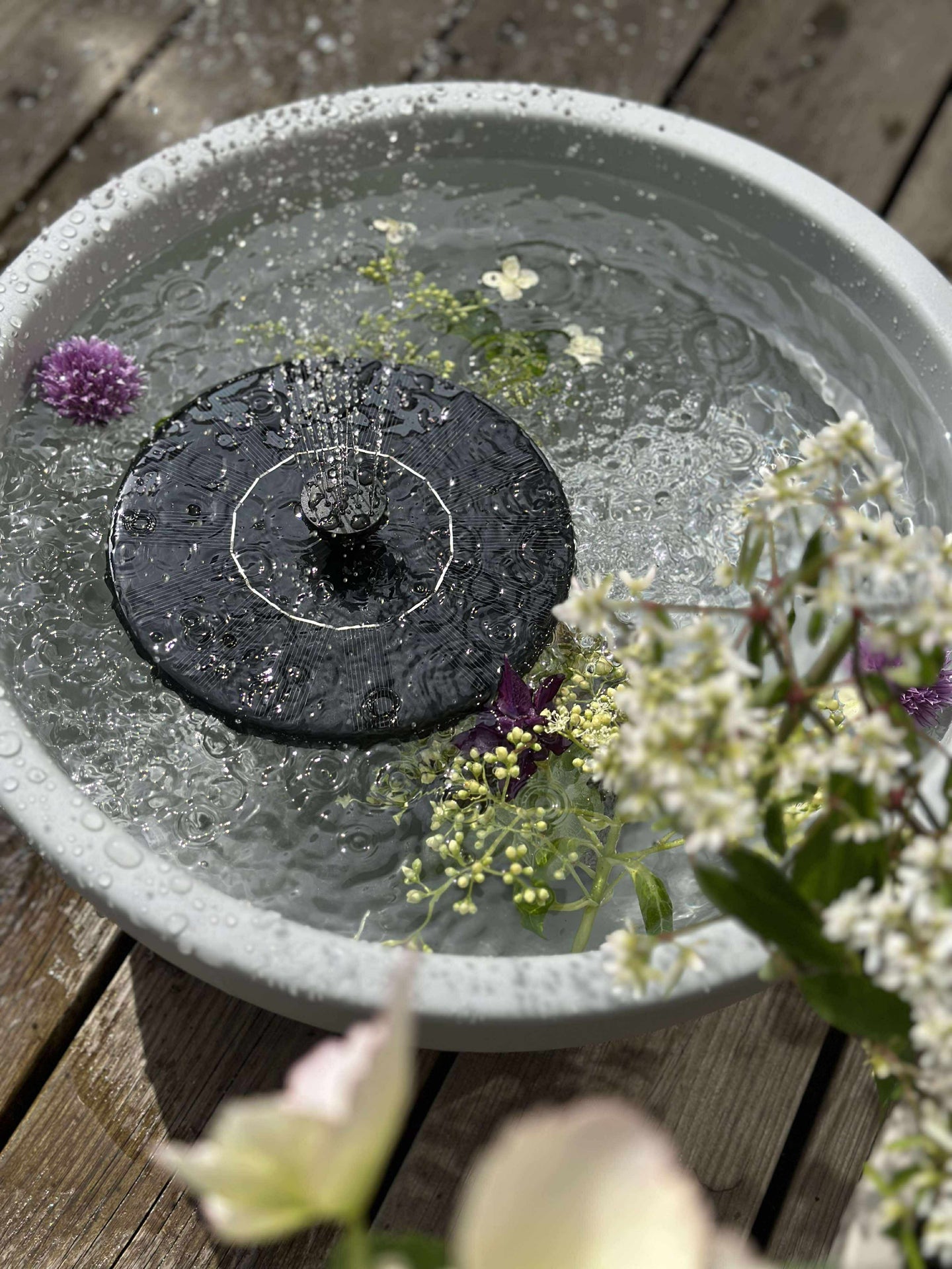 Spegelbassäng i återvunnen plast - Stone grey