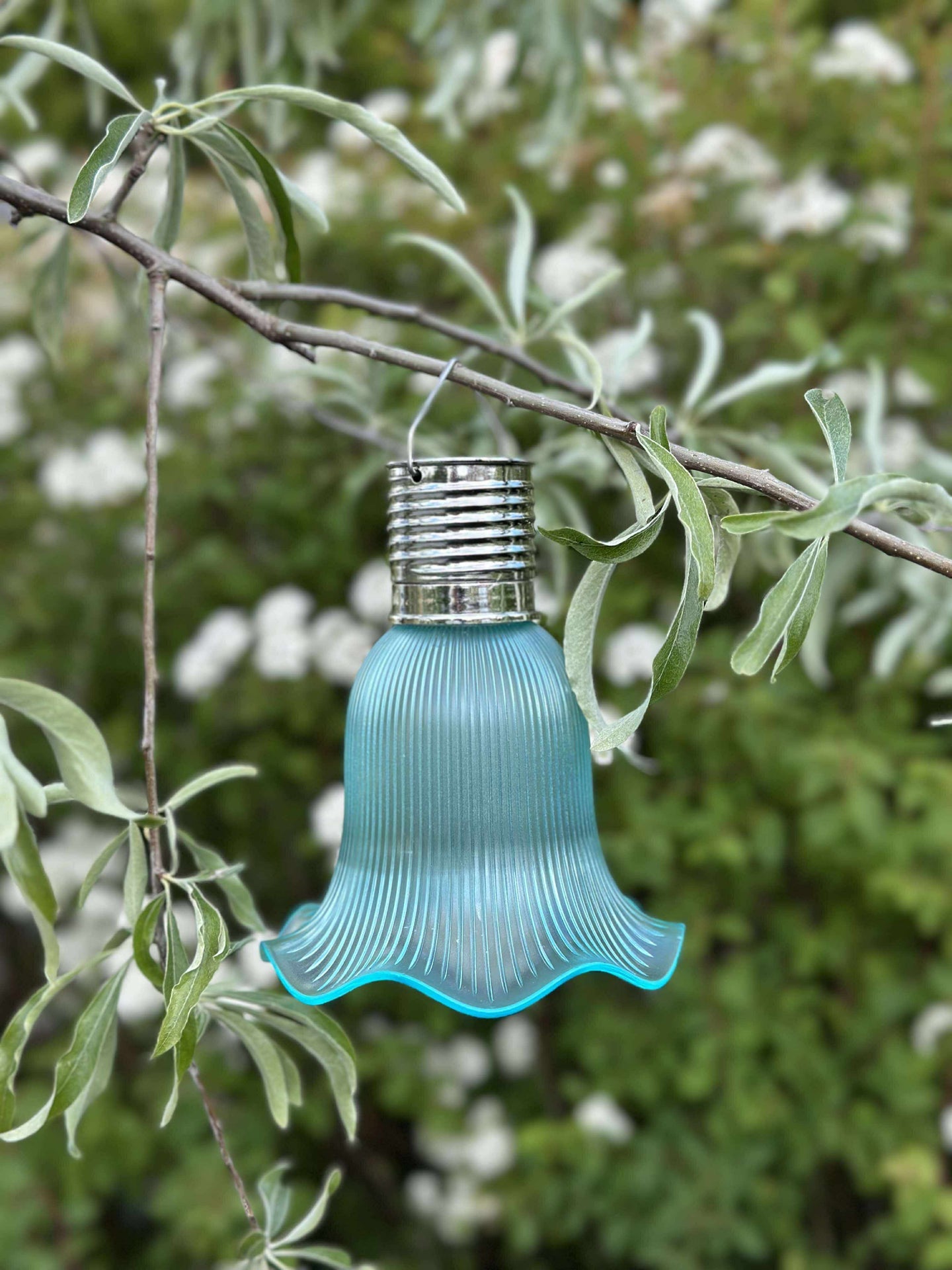 Pendel flower med Solceller - Aqua