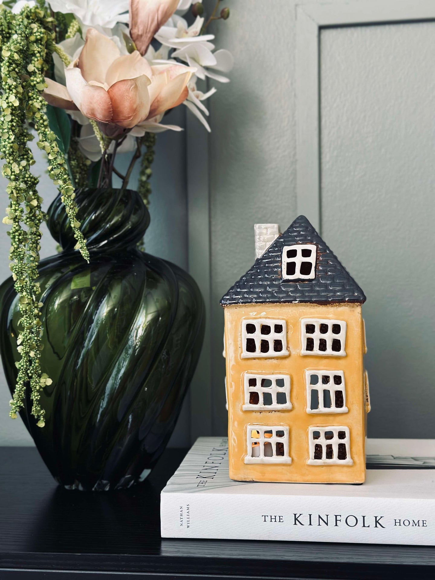 Ljuslykta Keramik - Gul