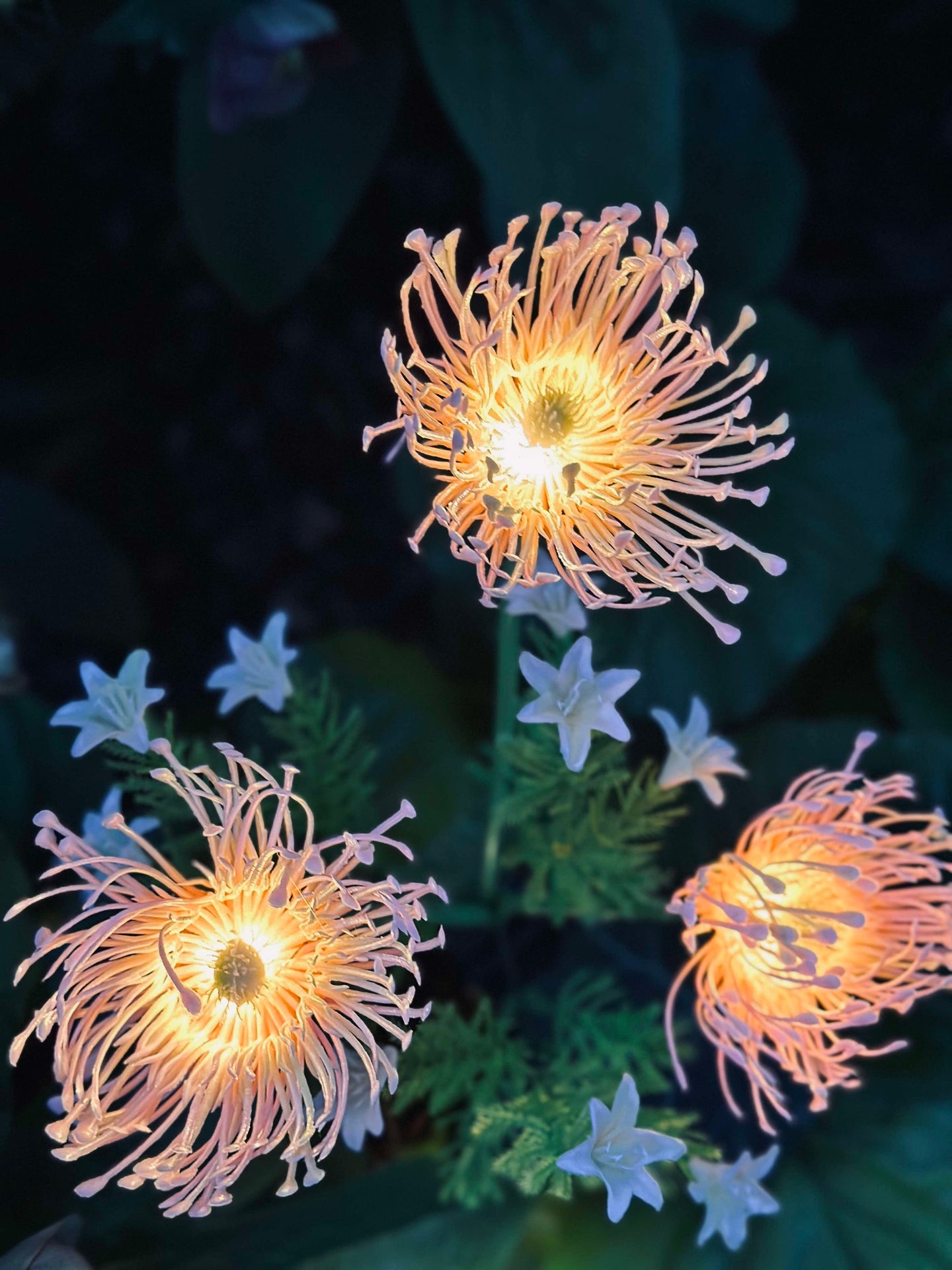 Blomma med solceller - Spider Lili rosa