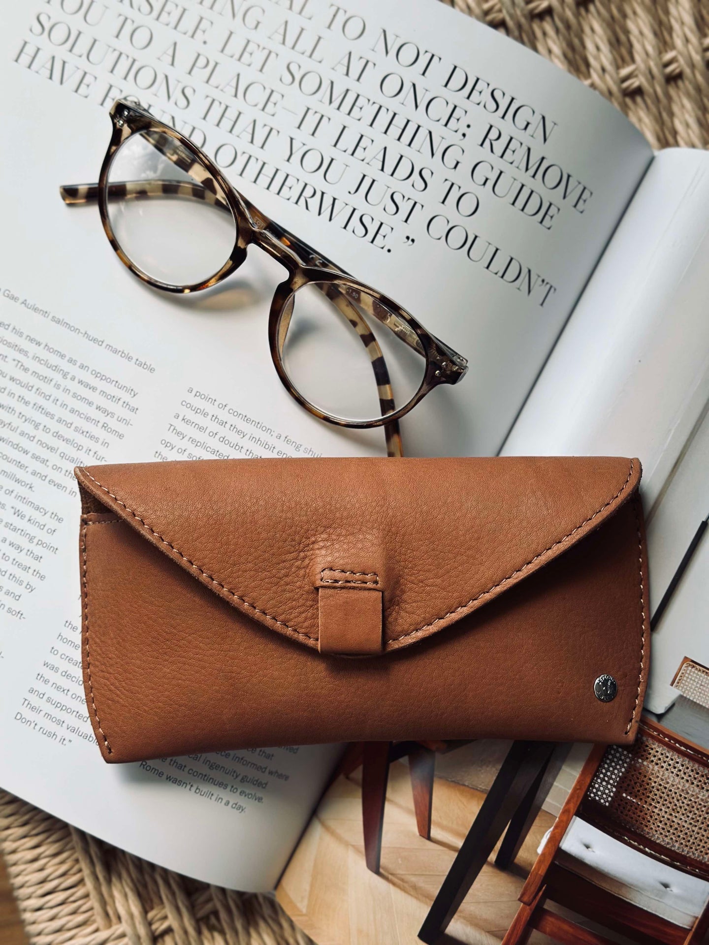 Solglasögonfodral - Cognac