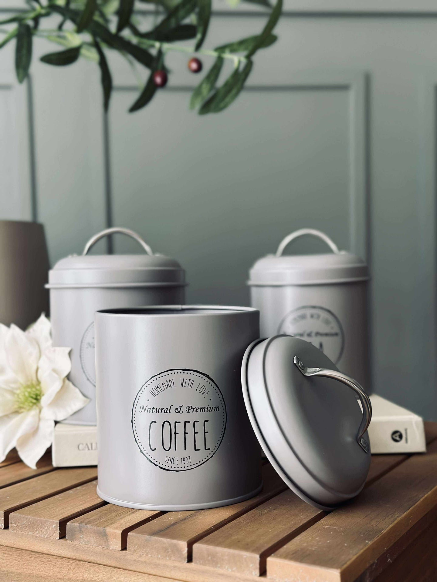 Förvaringsburkar 3 st - Mocca