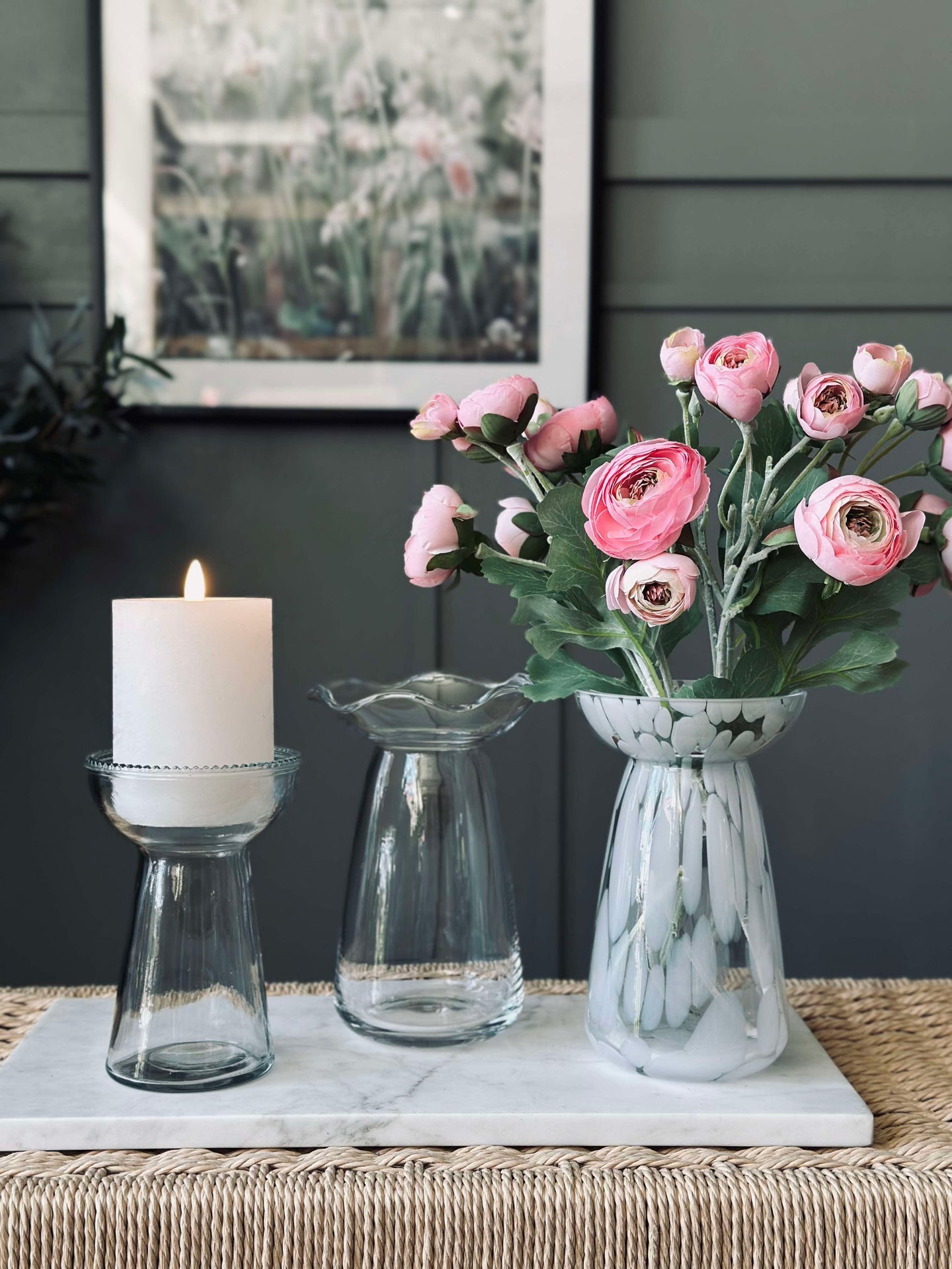 Hyacintvas med Blomsterkant - Klar