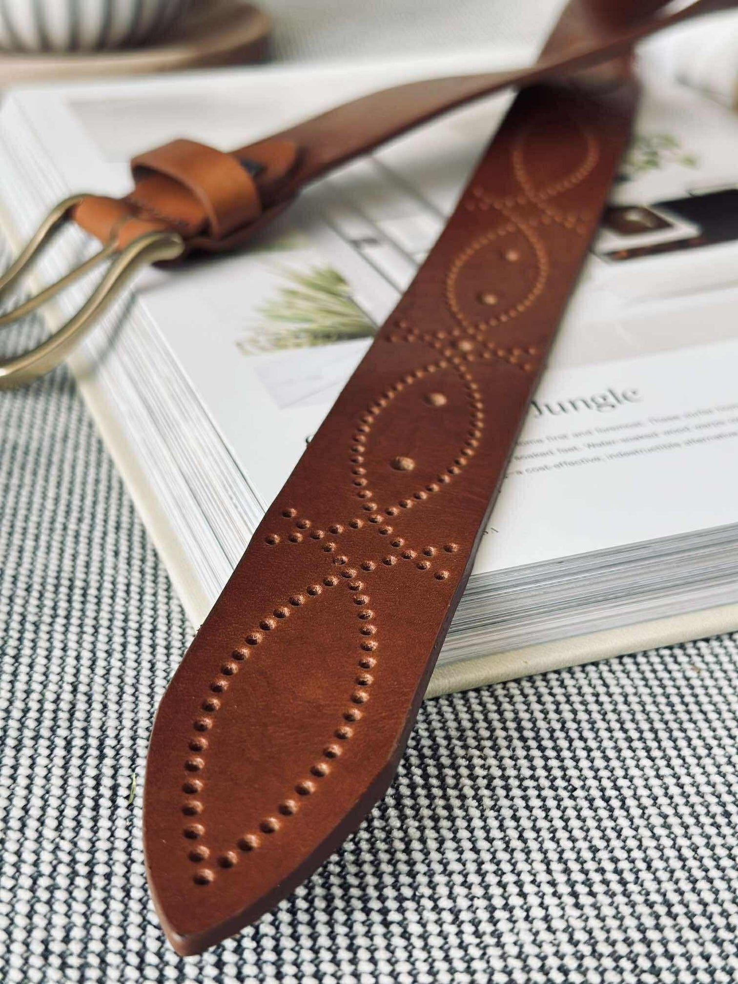 Jeansbälte - Missouri cognac