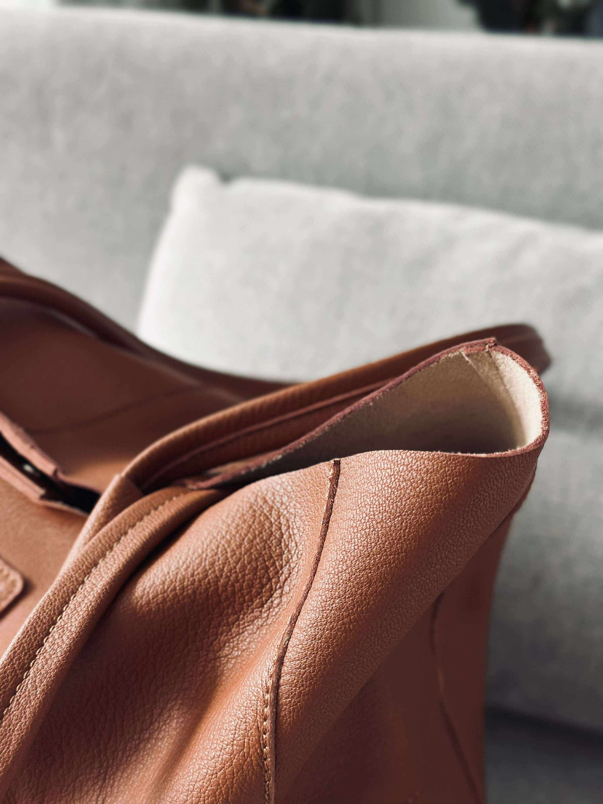 Shopper Daily i mjukt läder - Cognac