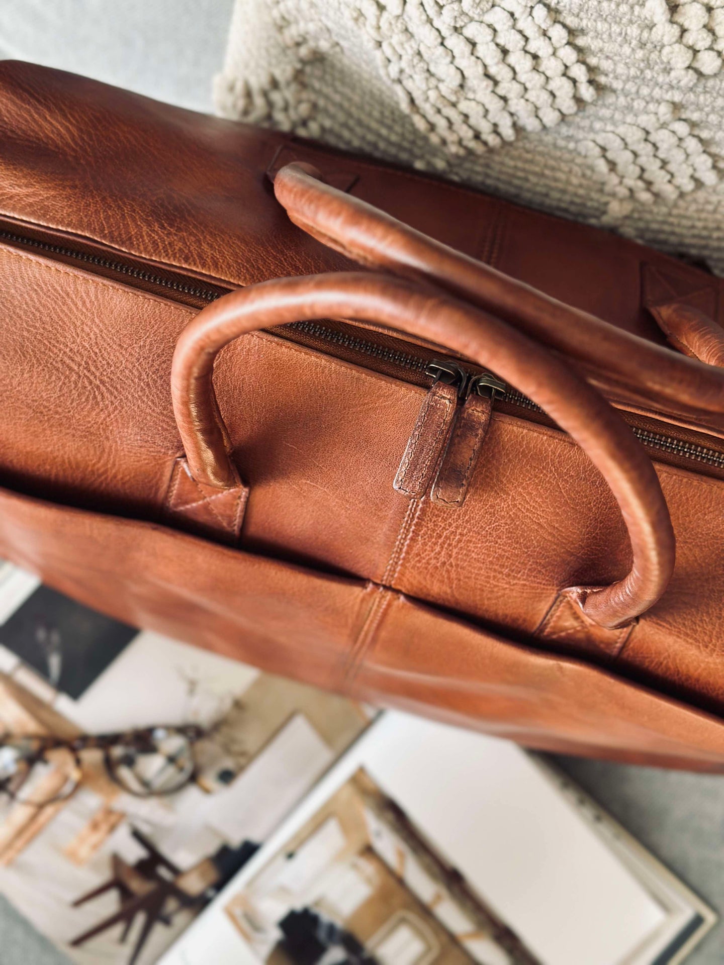 Weekendväska DEXTER - Cognac