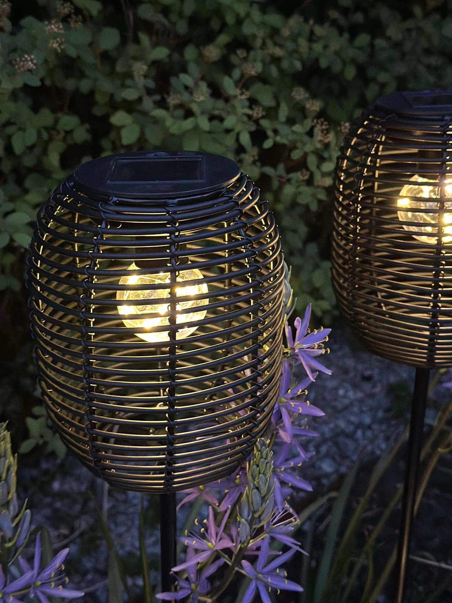 Lykta Molly svart på spjut - Solenergi