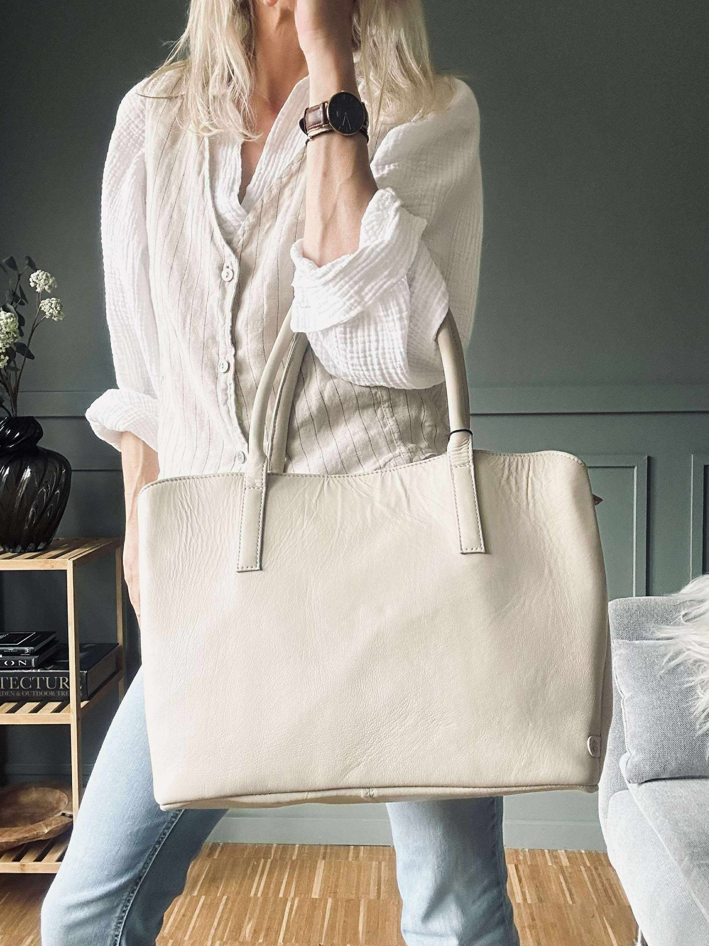 Arbetspåse / shopper – Mjuk sand