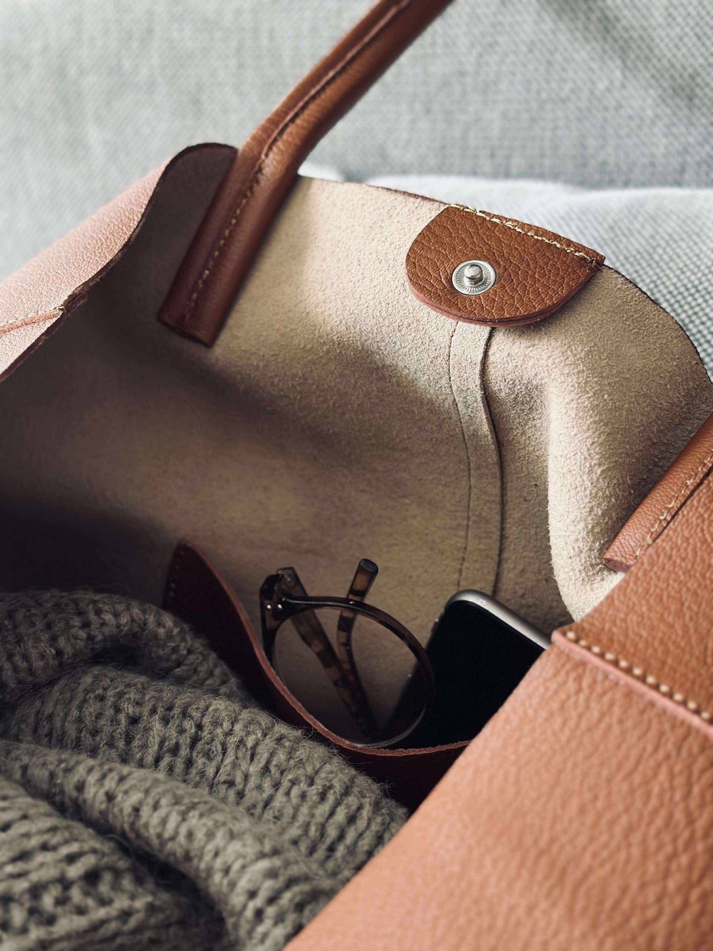 Shopper Daily i mjukt läder - Cognac