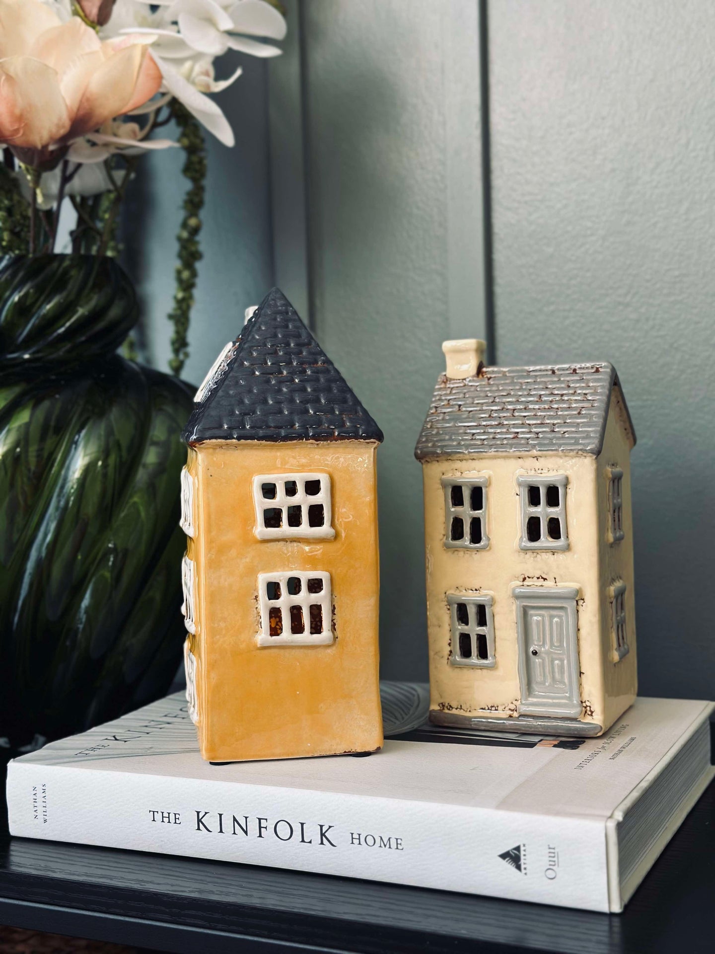 Ljuslykta Keramik - Gul