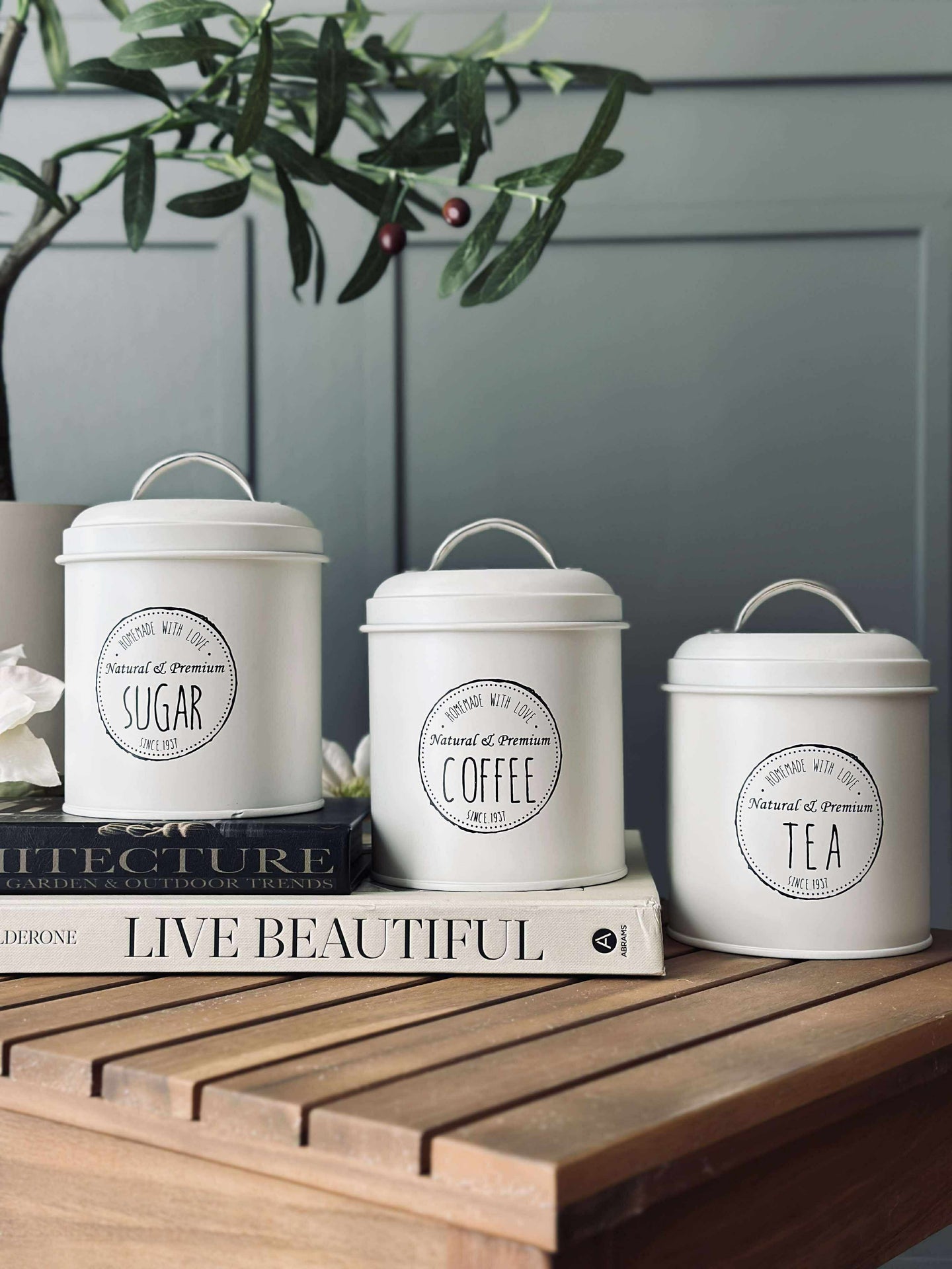 Förvaringsburkar 3 st - Kräm