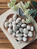 Stenar för dekoration - 850 gram MIX white