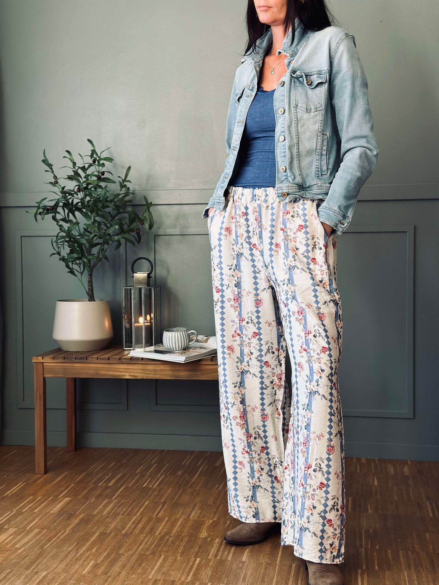 Byxor Chanel Blue