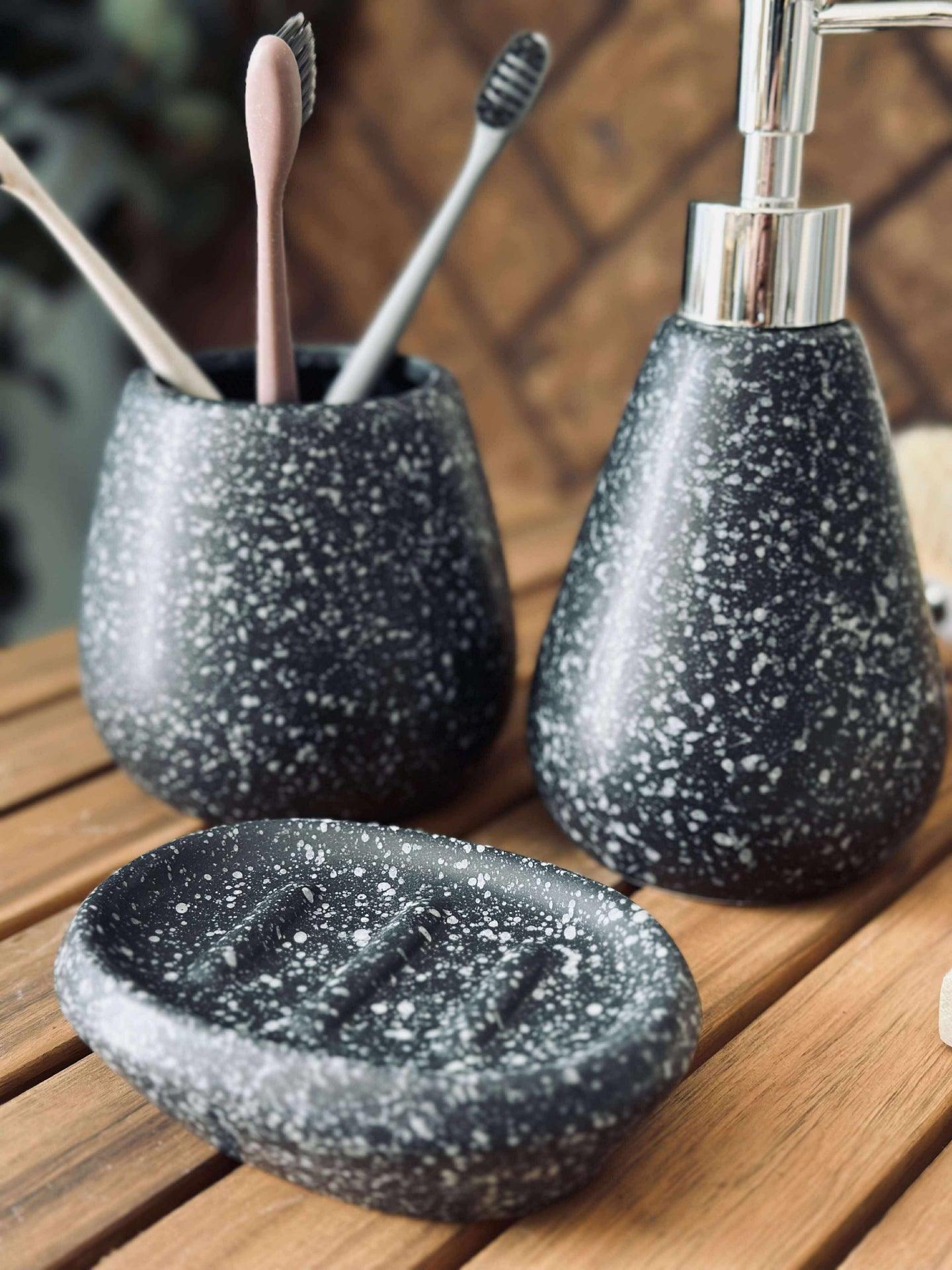 Badrumsset med 3 delar - Stone