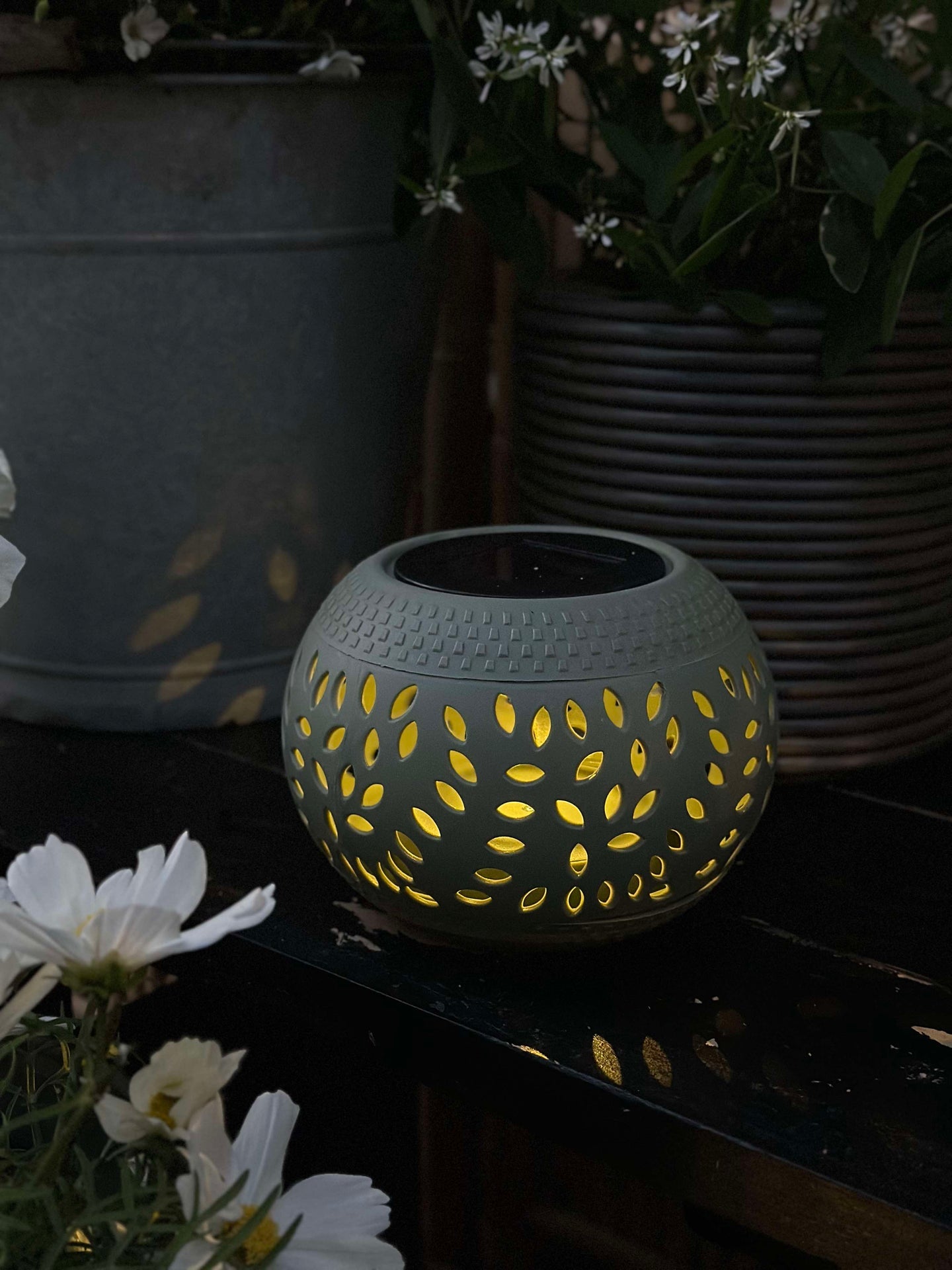 Lykta FIONA Solcell - Grön