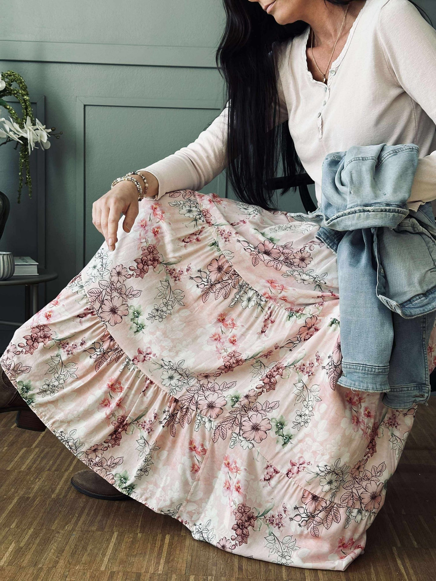 Kjol Celeste Rosa