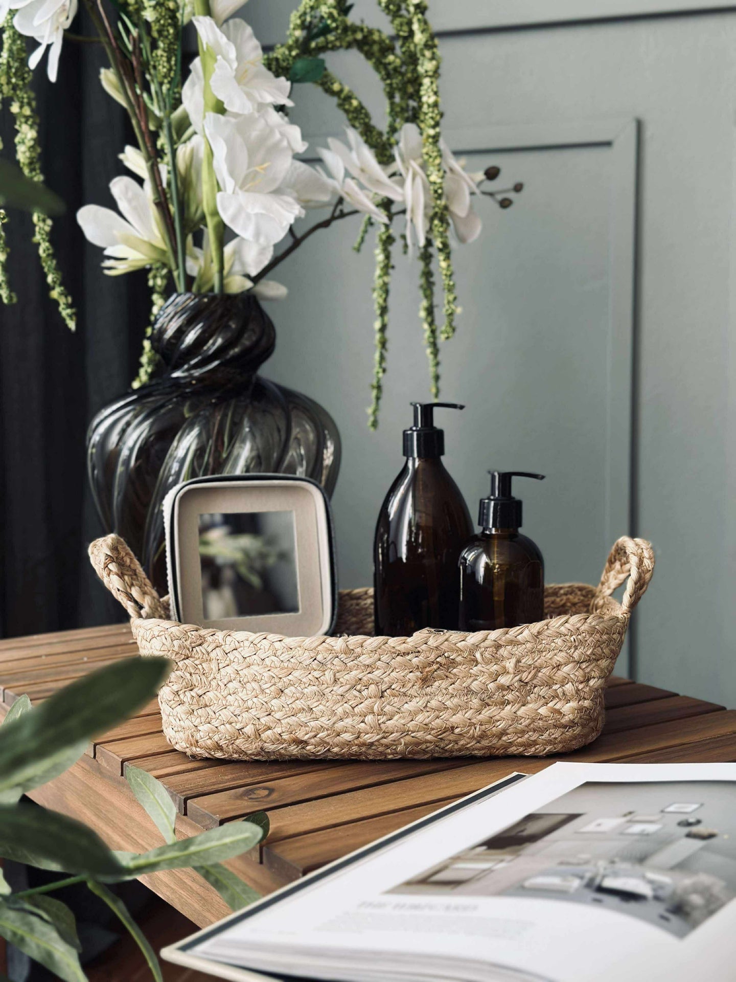 Korg med handtag - Jute