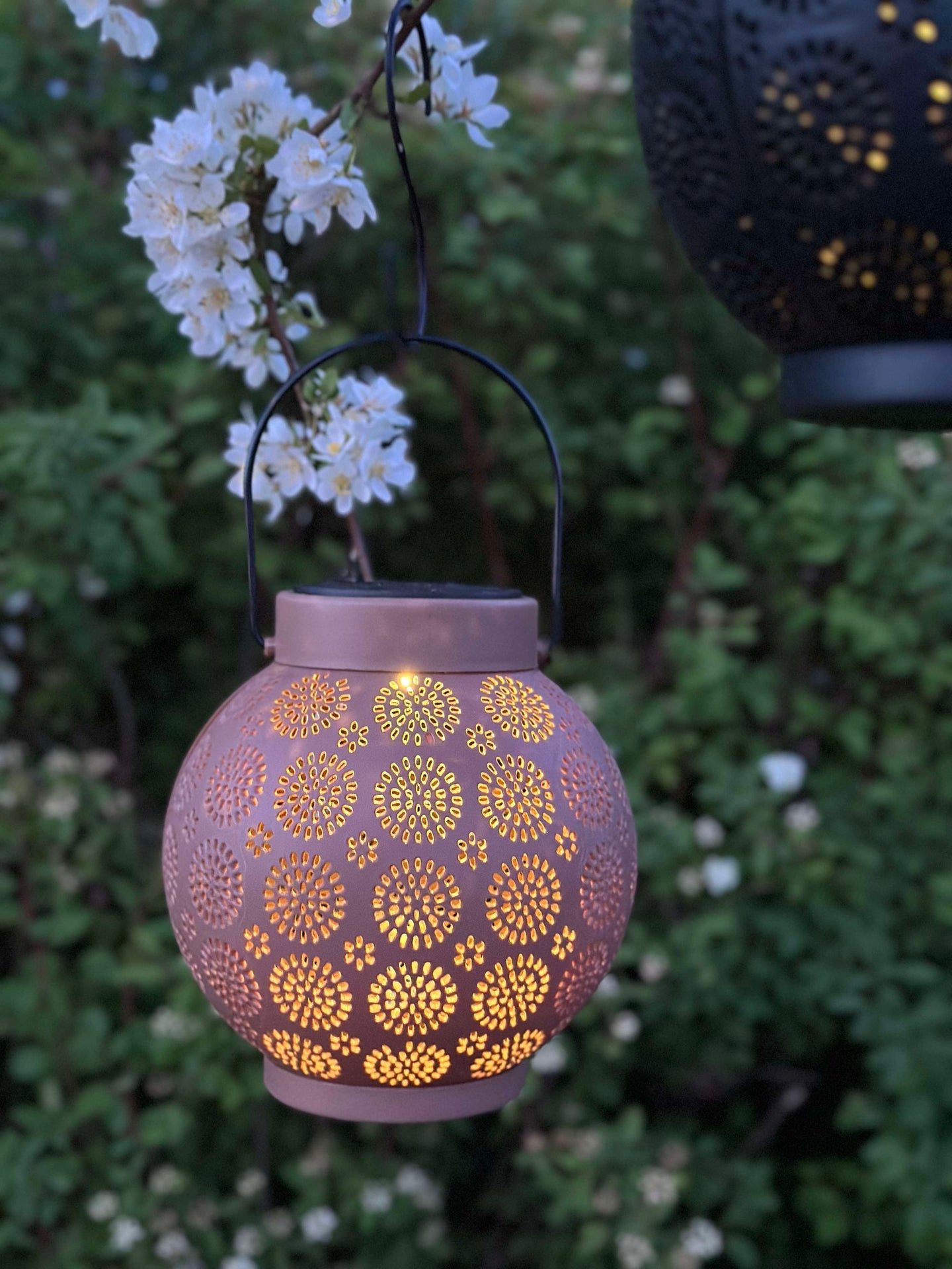 Lykta med upphängning FIONA - Gammalrosa