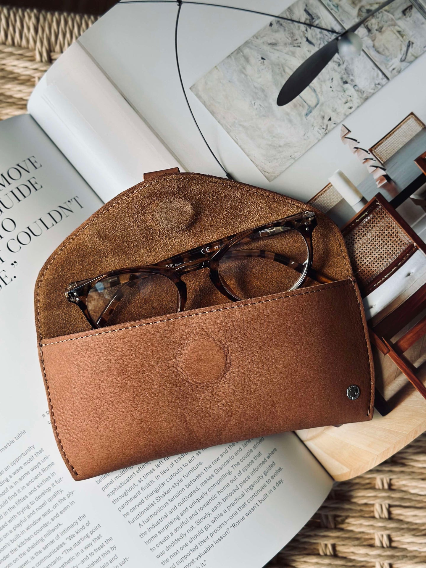 Solglasögonfodral - Cognac