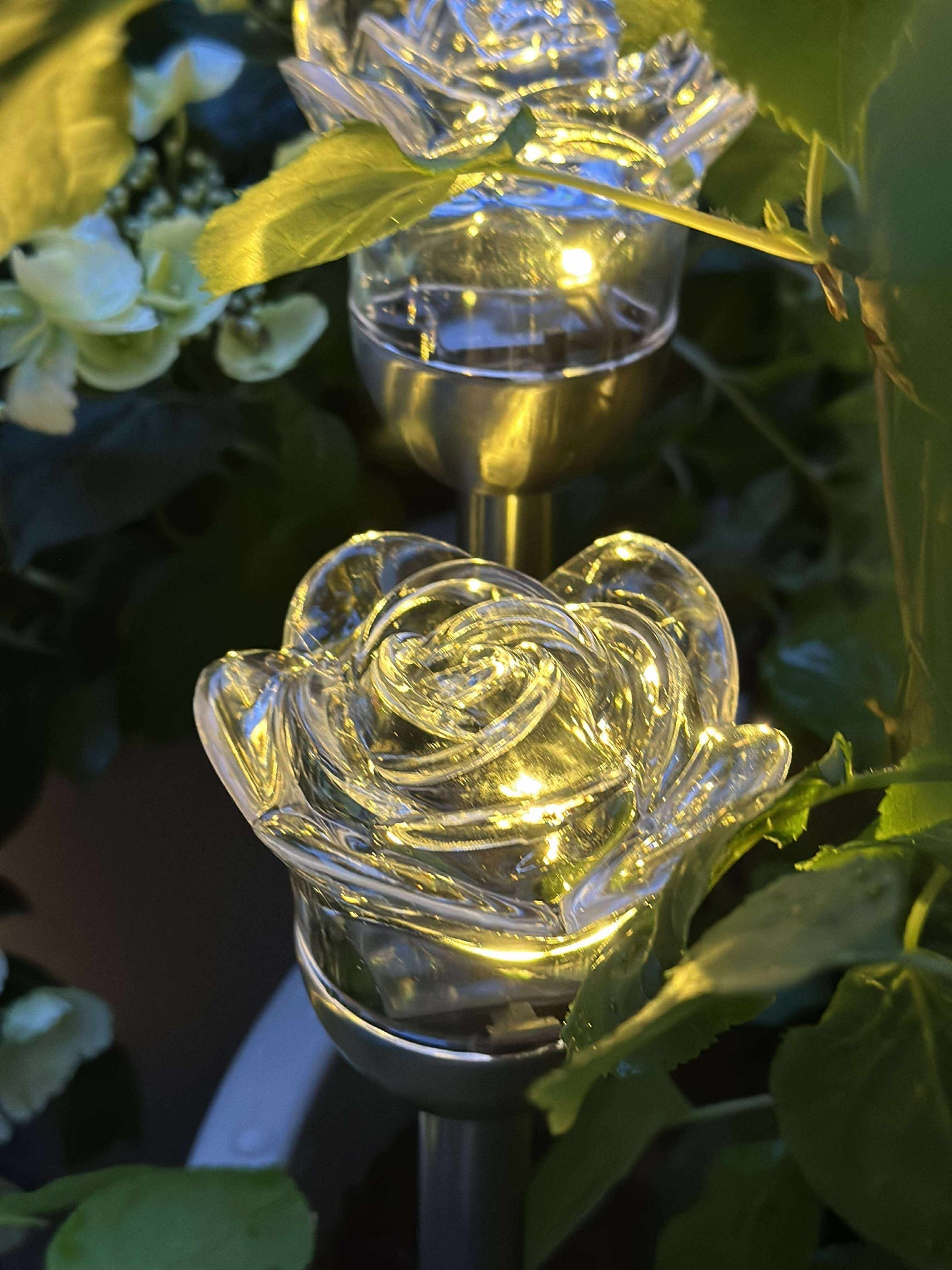 Fackla med solceller FLOWER – Set med 4 st
