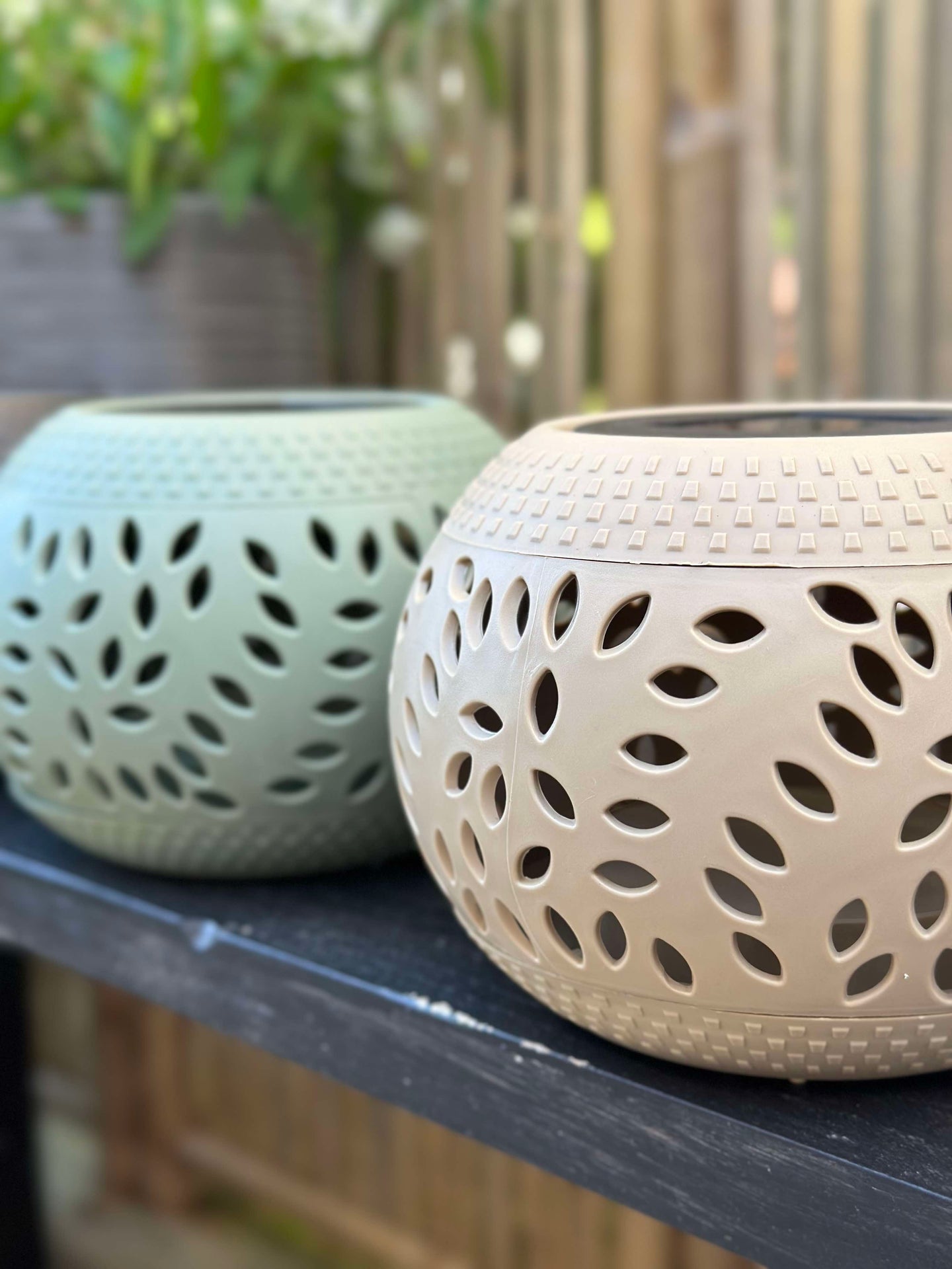 Solcellslykta FIONA - Beige