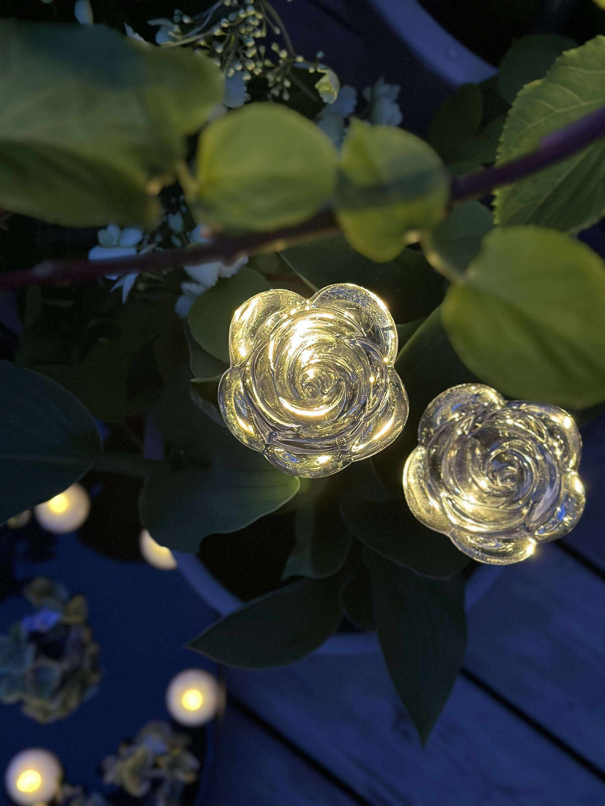 Fackla med solceller FLOWER – Set med 4 st