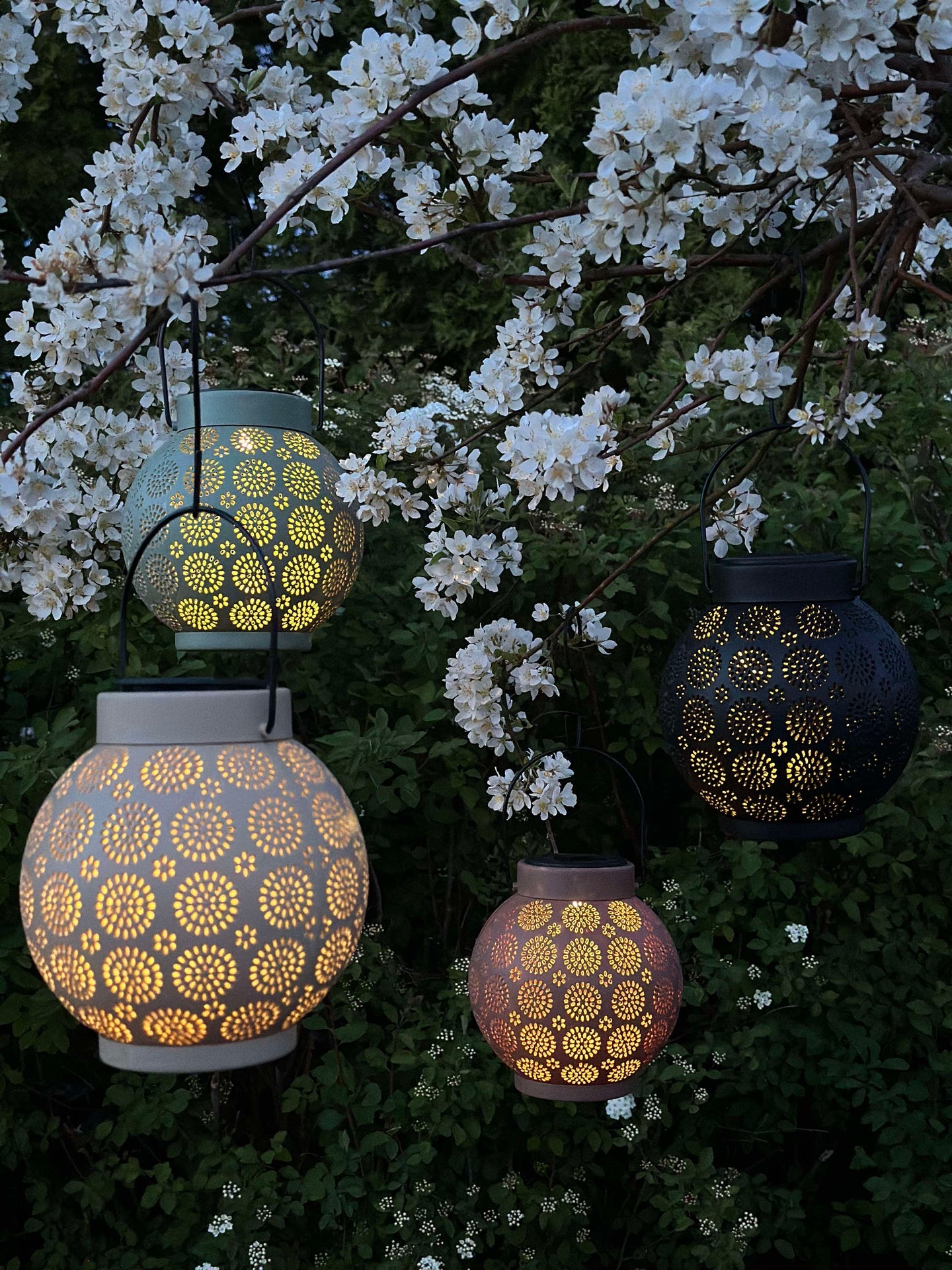 Lykta med upphängning FIONA - Gammalrosa