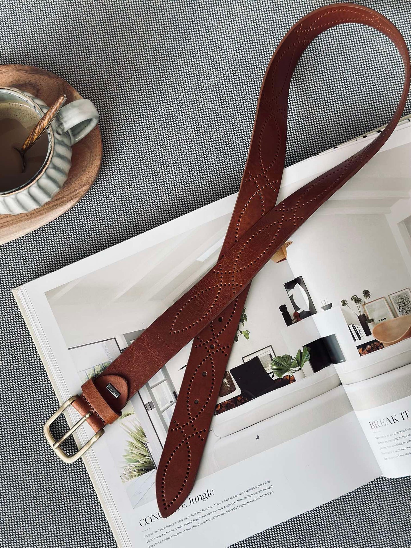 Jeansbälte - Missouri cognac