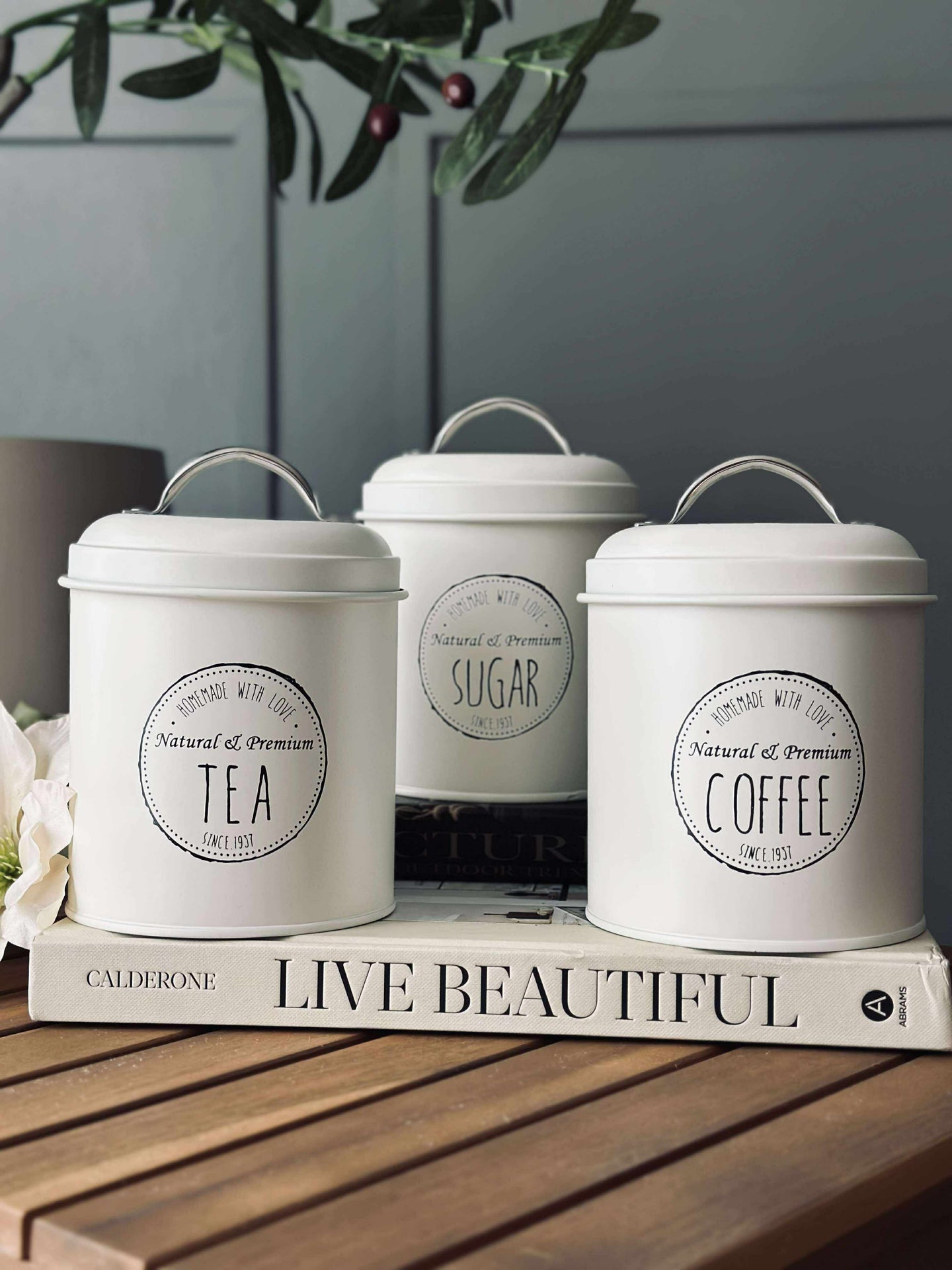 Förvaringsburkar 3 st - Kräm