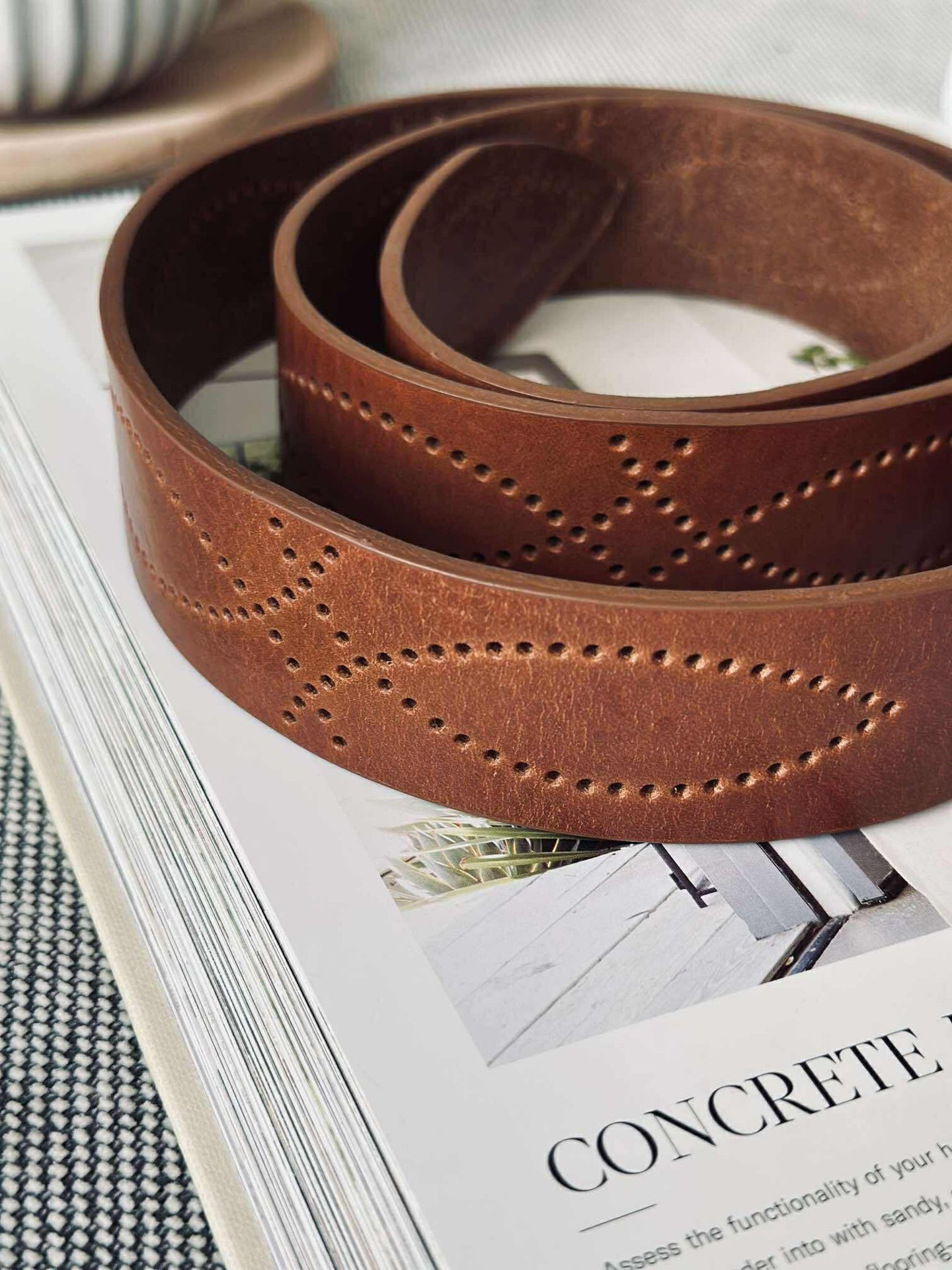 Jeansbälte - Missouri cognac