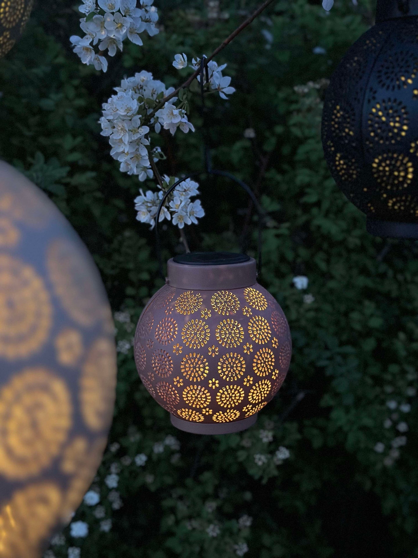 Lykta med upphängning FIONA - Gammalrosa