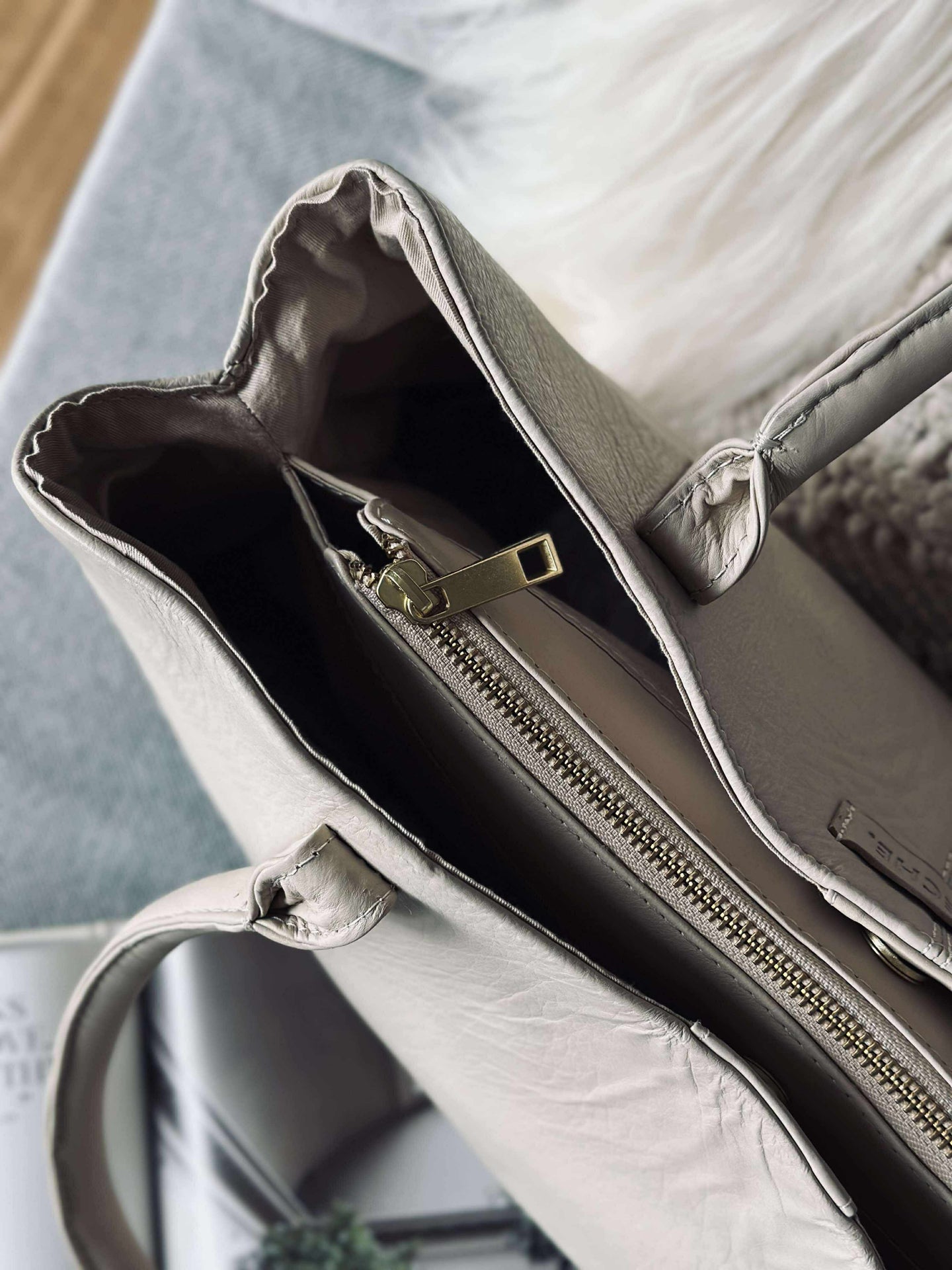 Arbetspåse / shopper – Mjuk sand