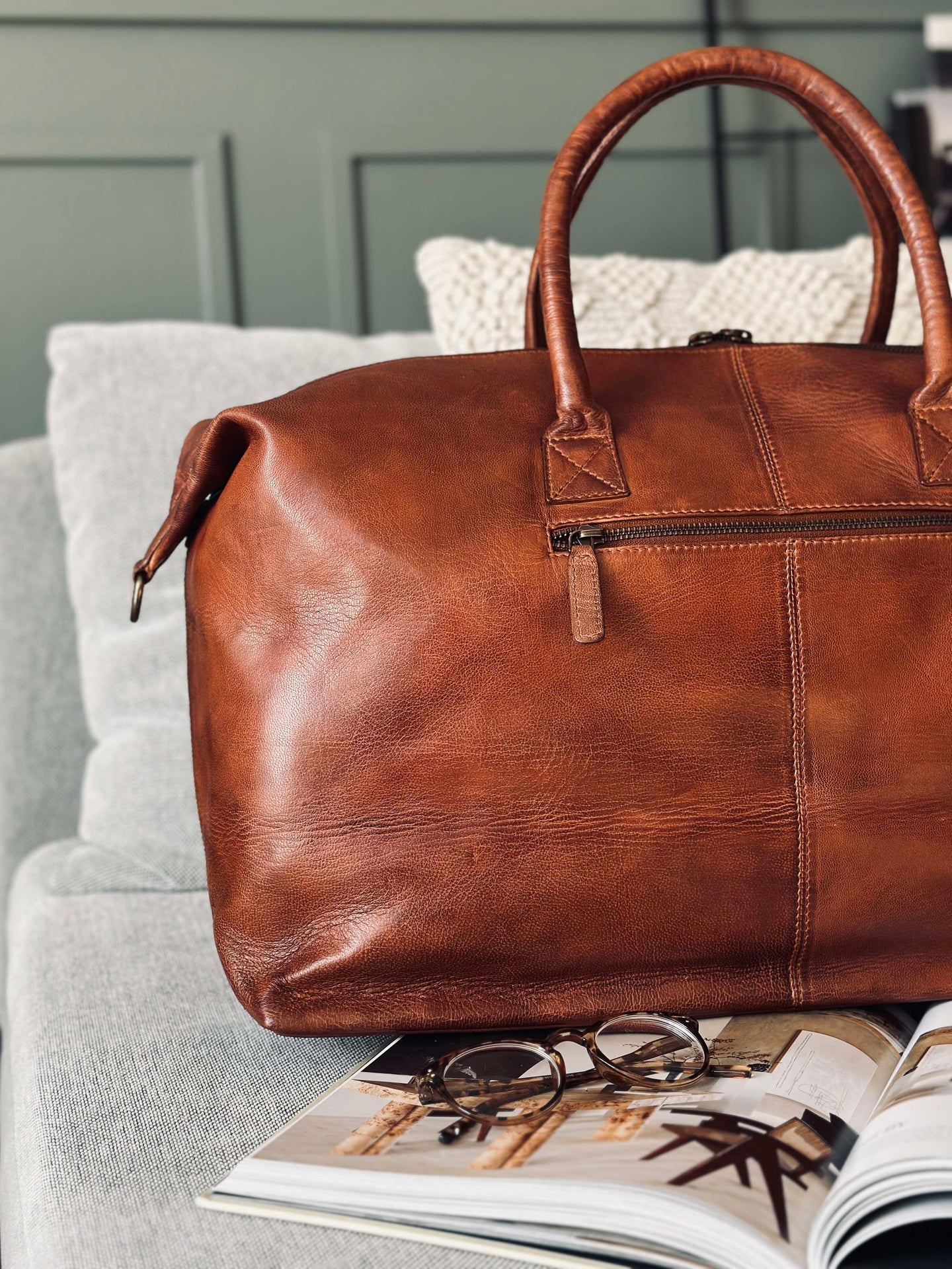 Weekendväska DEXTER - Cognac