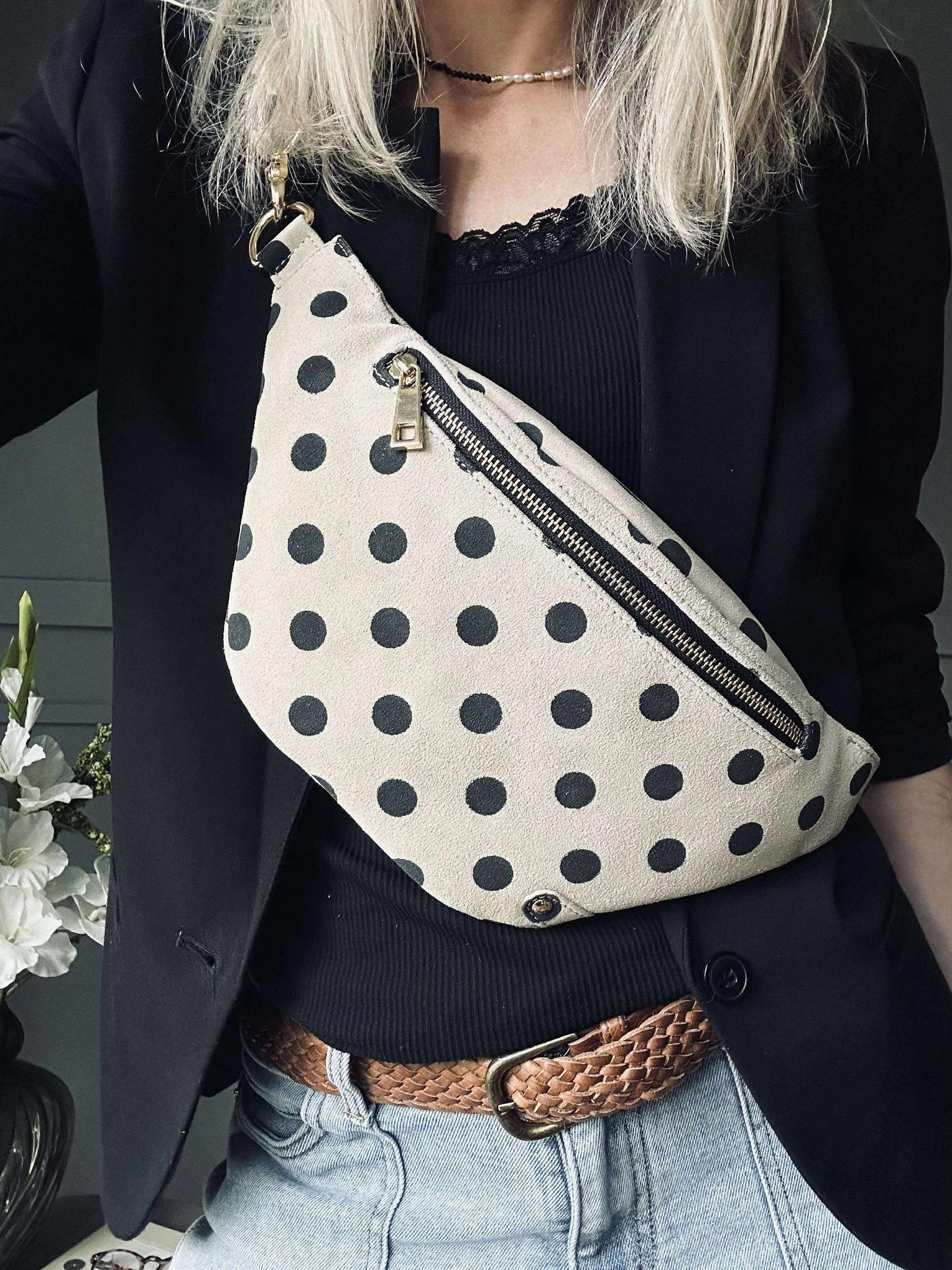 Bumbag Aura - Black dots