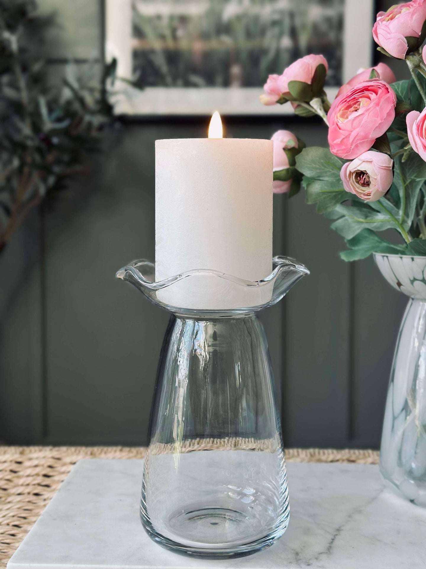 Hyacintvas med Blomsterkant - Klar