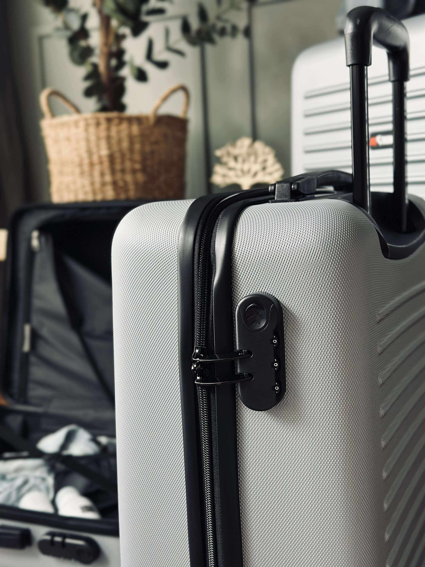 Lyxigt resväskset Silver - Set om 3 st.