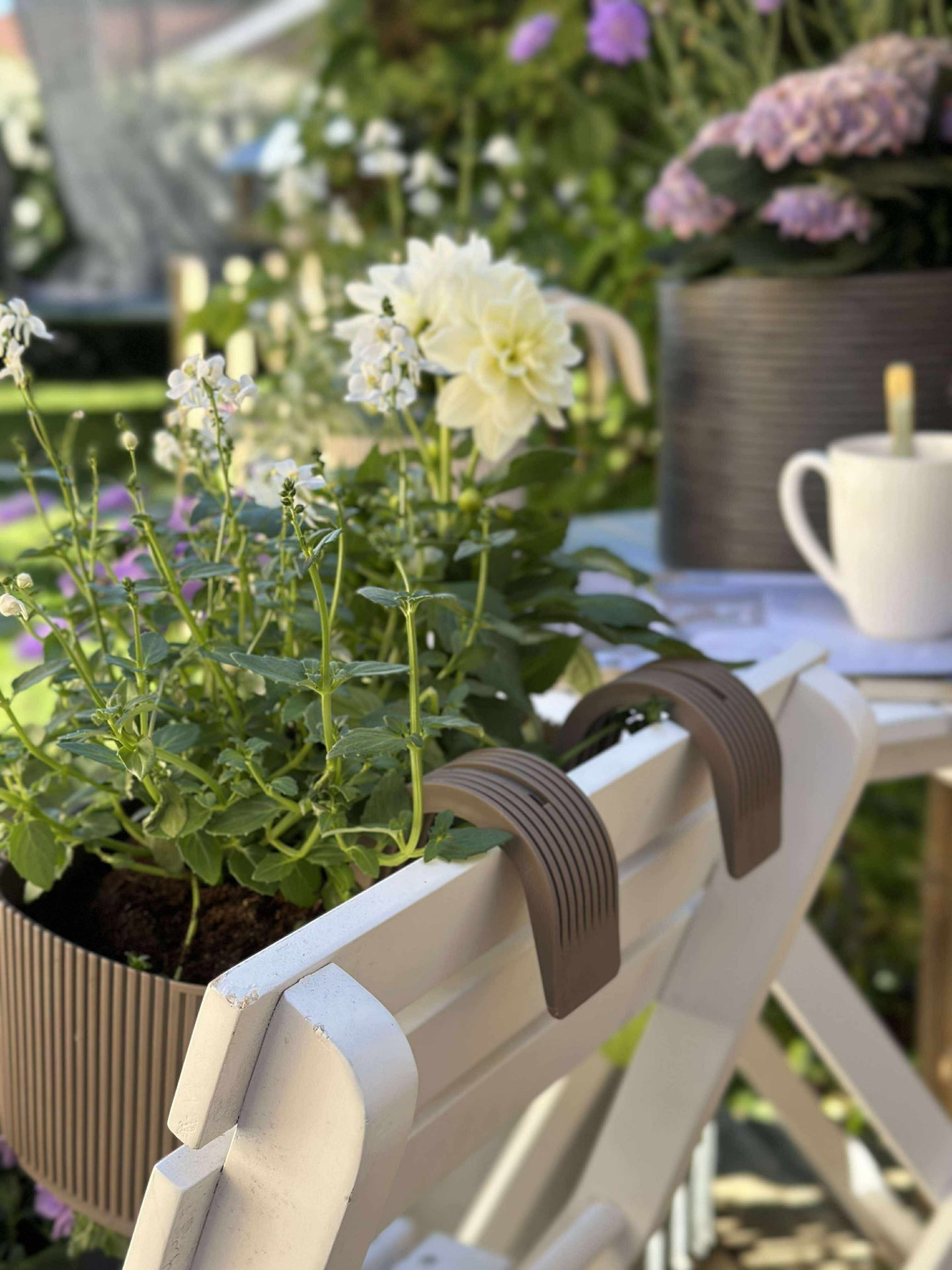 Planteringslåda med upphängning - Beige