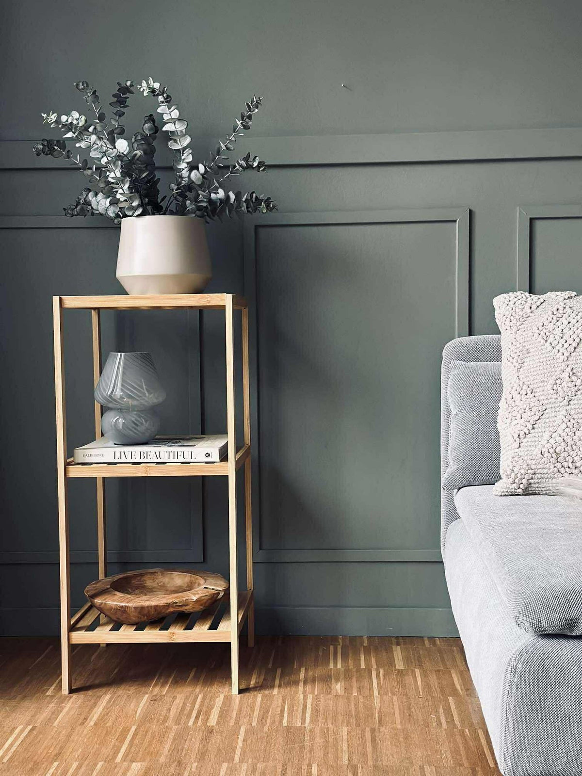 Hylla med 3 hyllplan - Bambu