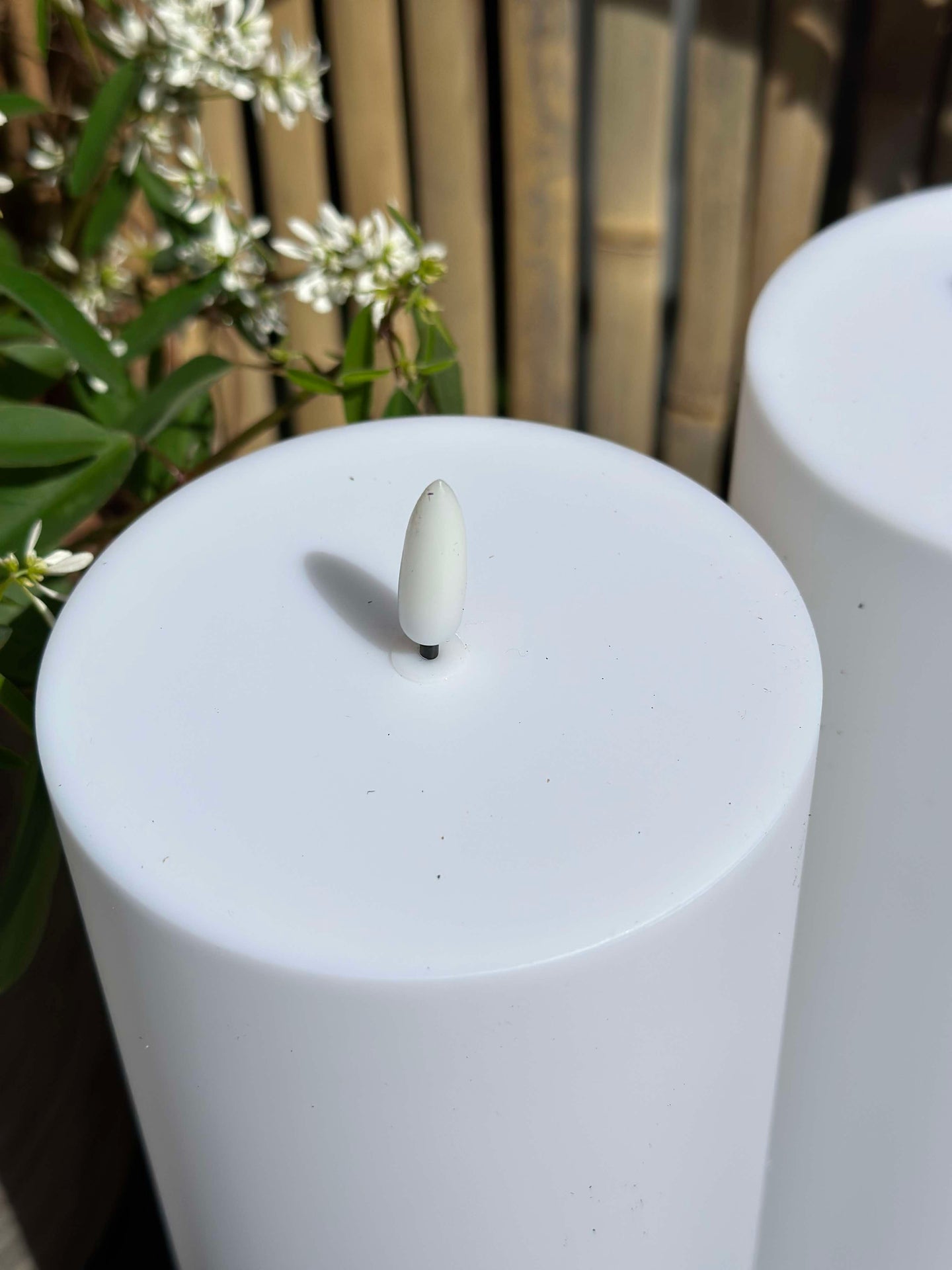 Utomhus XL LED Blockljus H 25cm - Set med 2 st inkl. fjärrkontroll