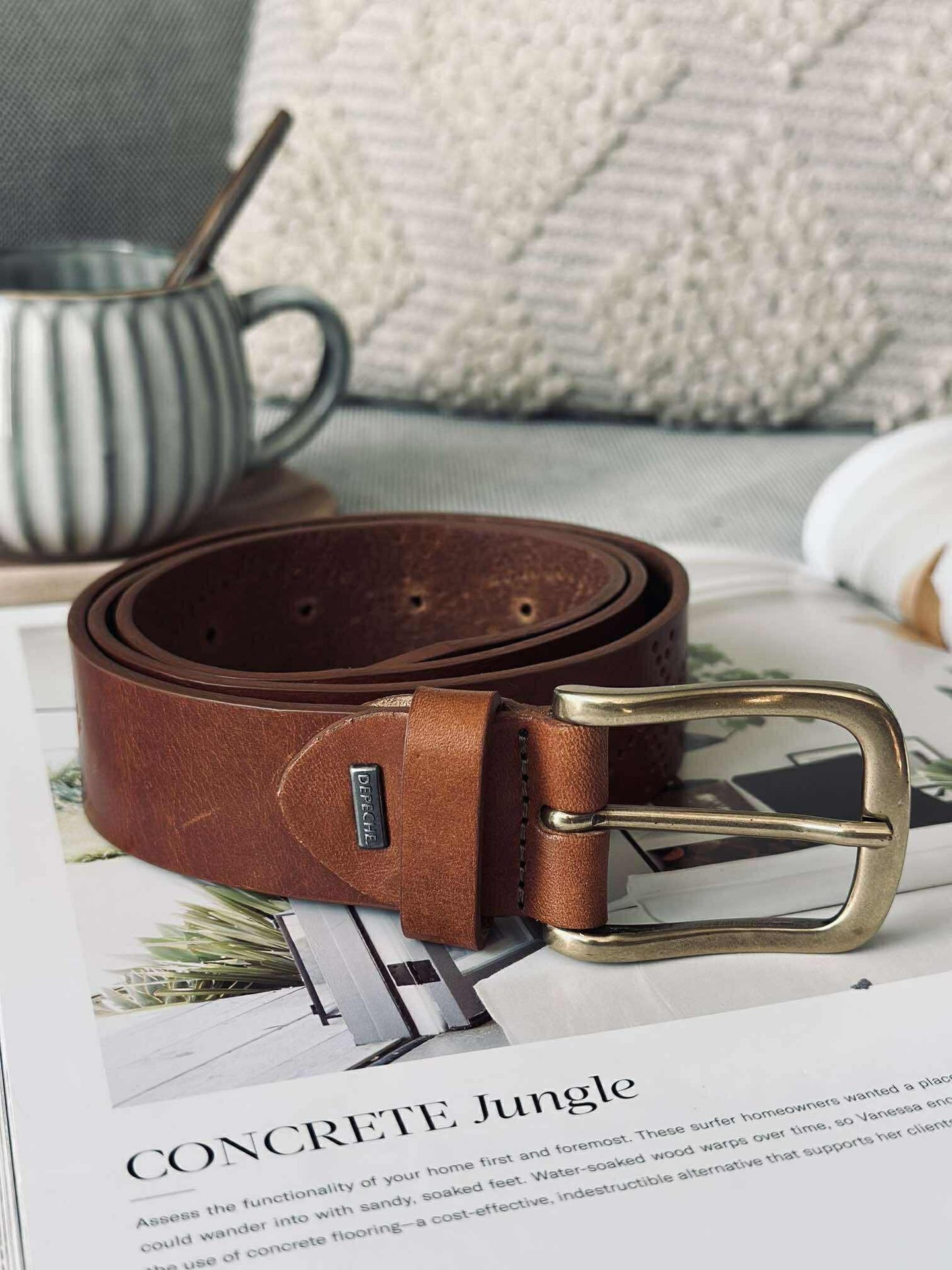 Jeansbälte - Missouri cognac