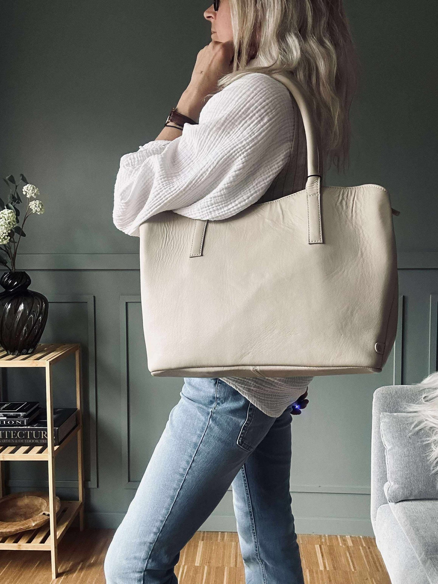 Arbetspåse / shopper – Mjuk sand