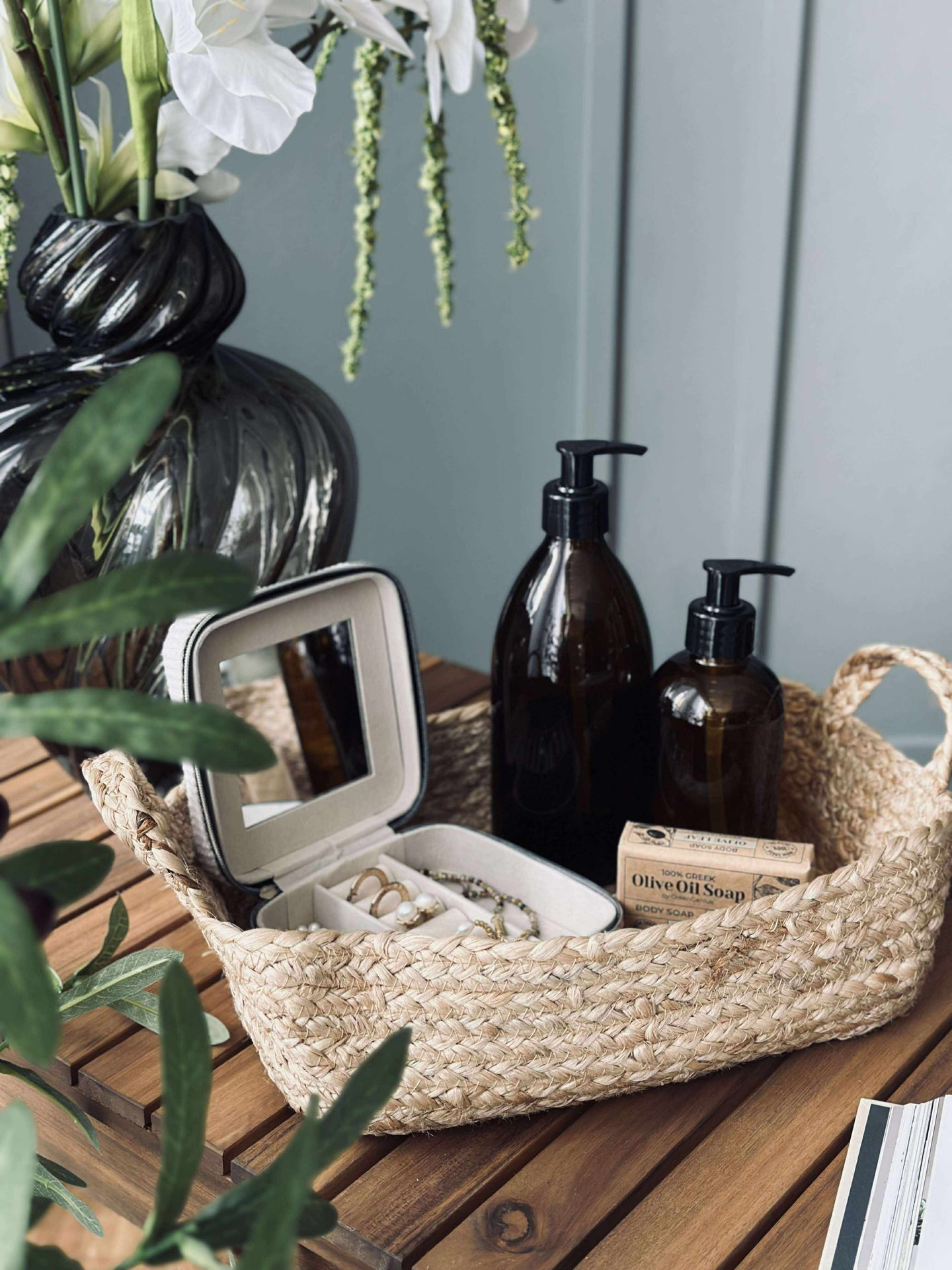 Korg med handtag - Jute