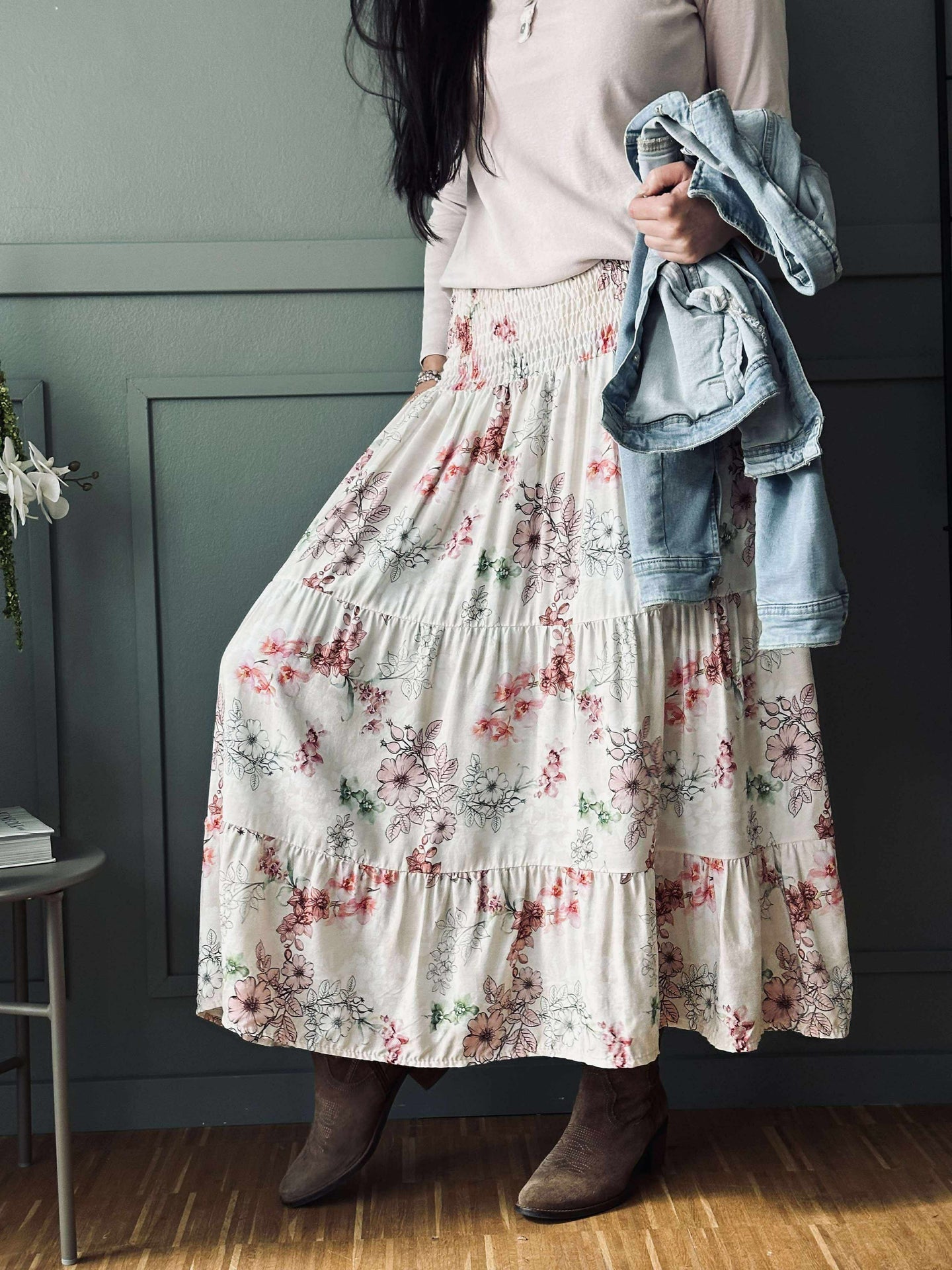 Kjol Anika Rose flower