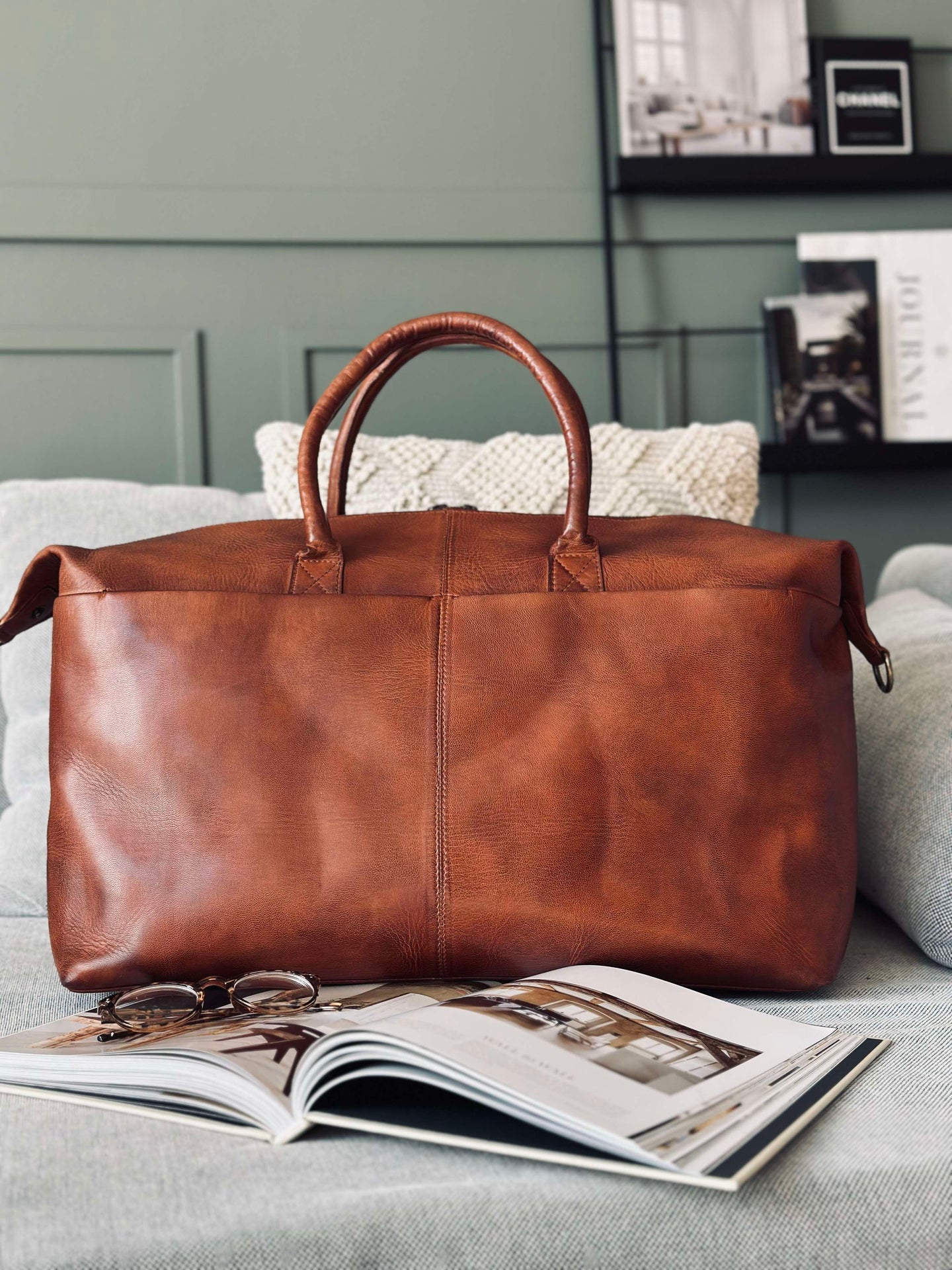 Weekendväska DEXTER - Cognac