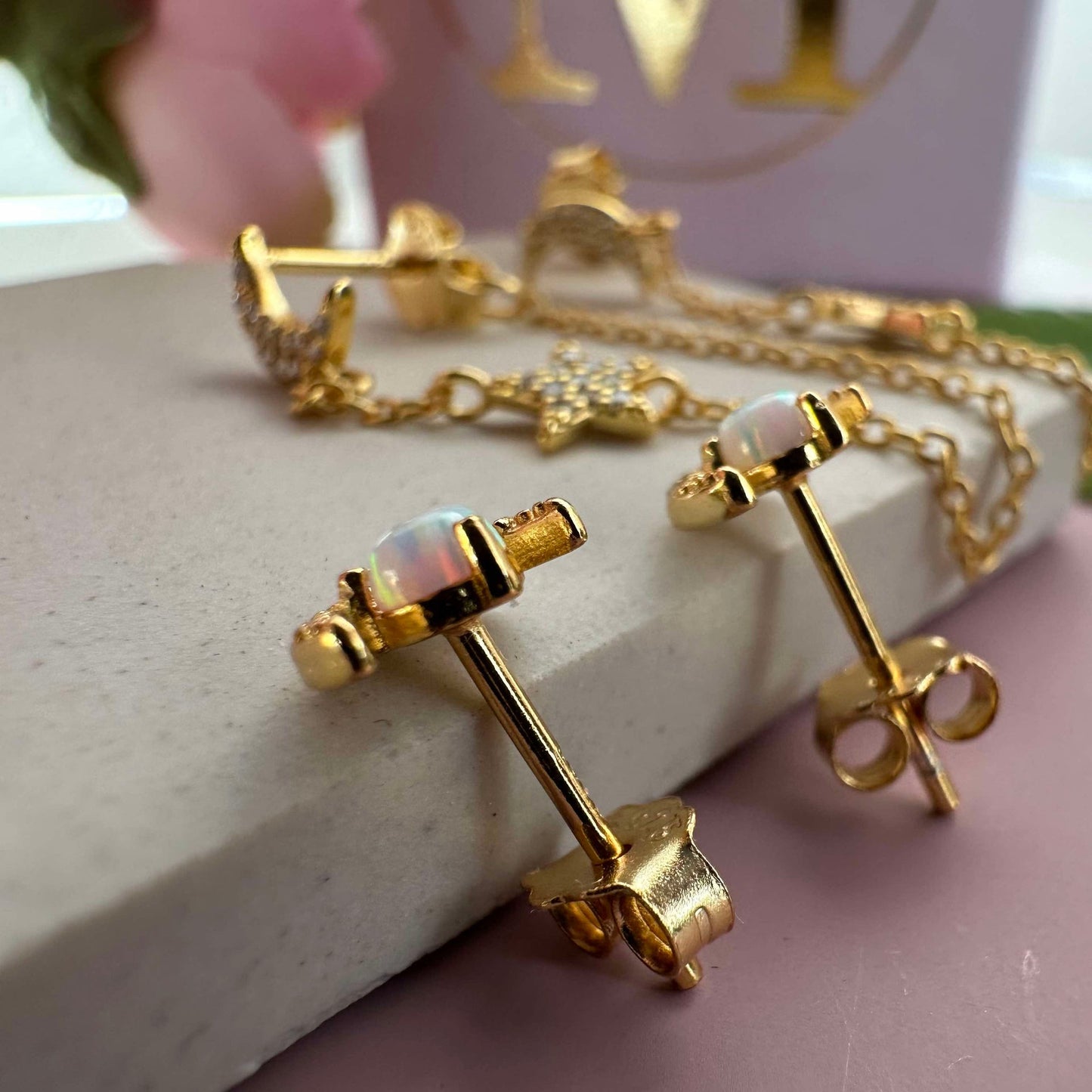 Örhängen Alva - Dubbelt set sterlingsilver