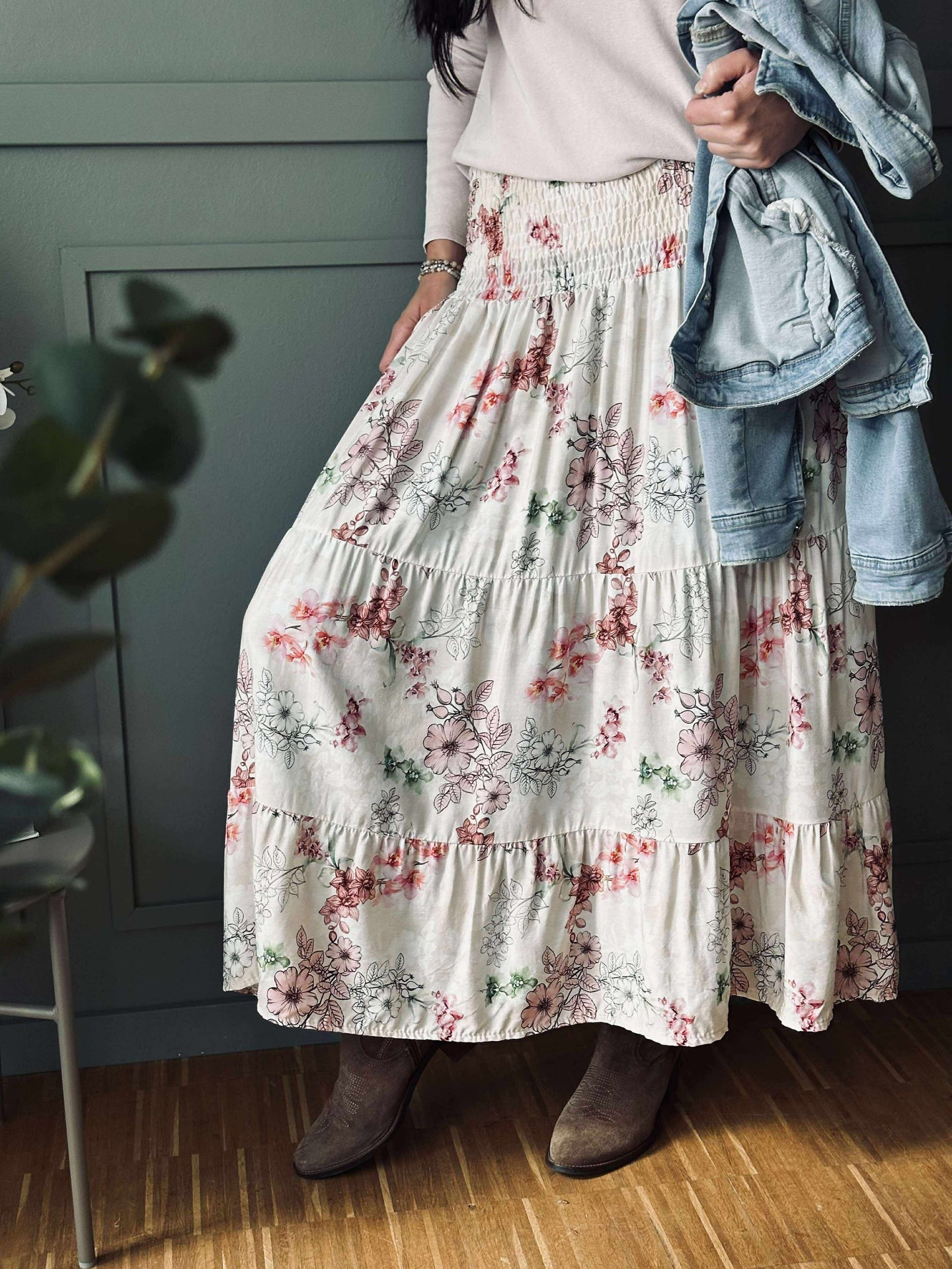 Kjol Anika Rose flower